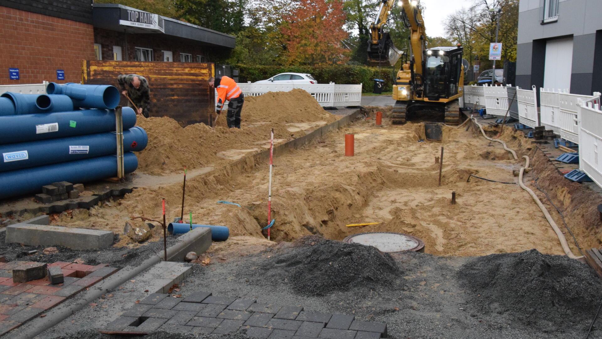 Aktuell finden in einem weiteren Bereich der Alten Straße in Selsingen Erdarbeiten statt.