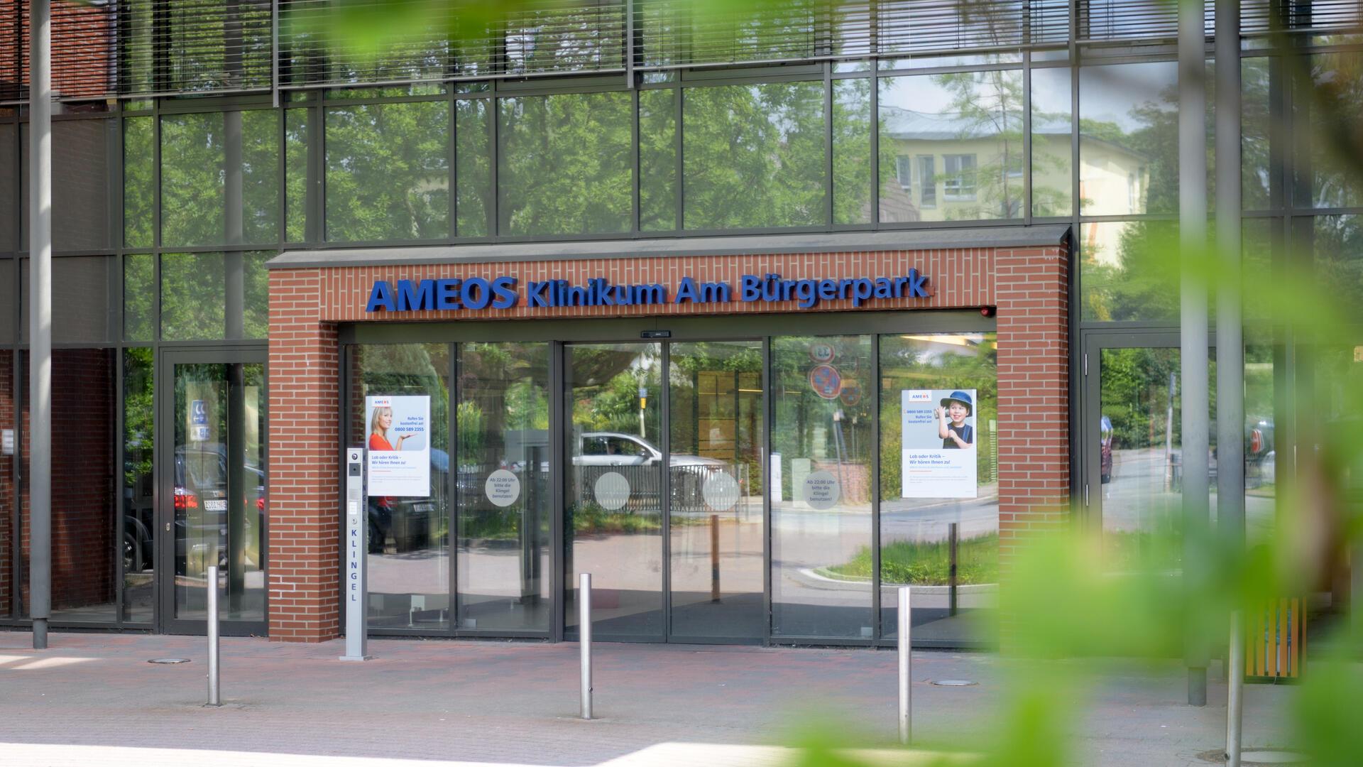 Auch das Ameos-Klinikum am Bürgerpark ist vom Hackerangriff und der zentralen Netzwerkstörung betroffen.