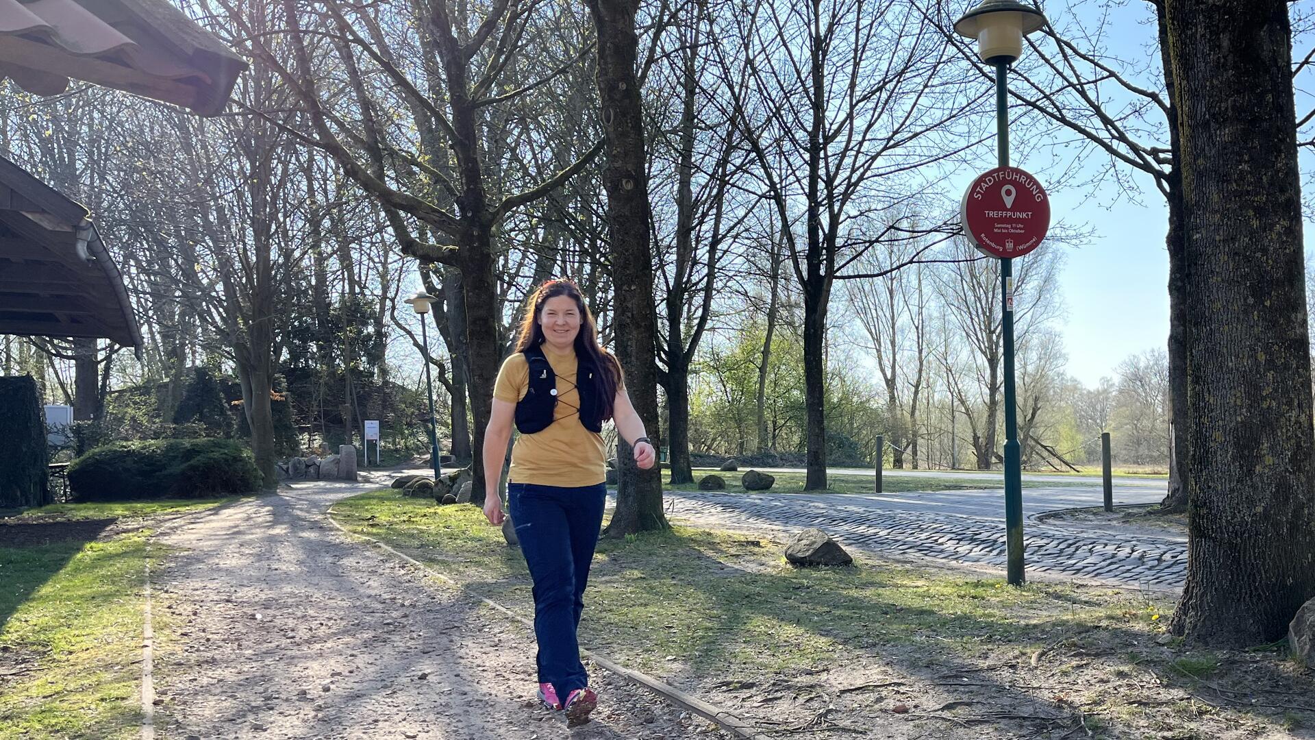Stefanie Lüdke beim Wandern