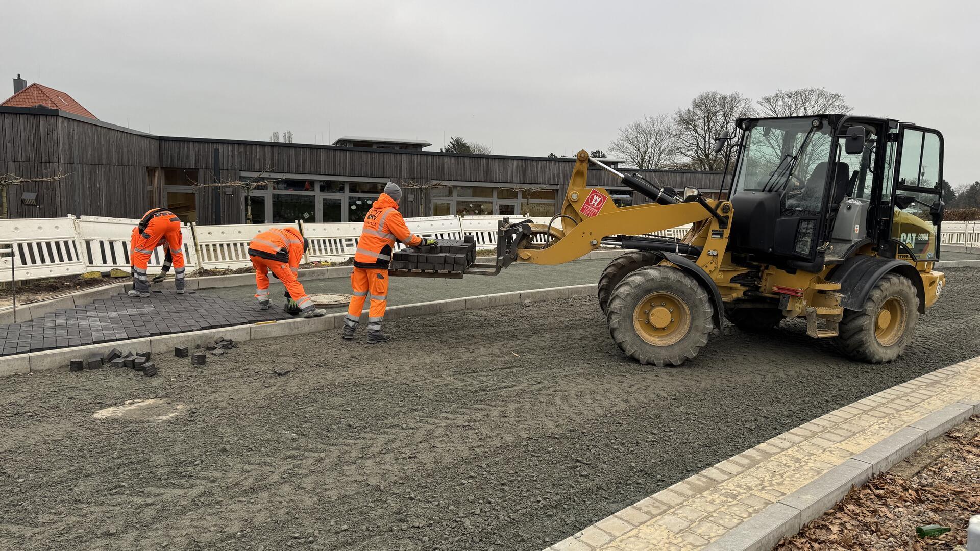 Baustellenarbeiten auf der Hauptmann-Böse-Straße