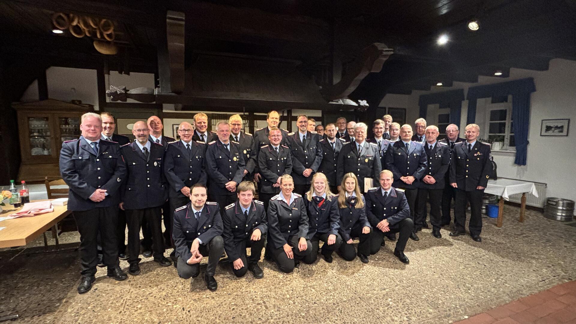 Die geehrten Feuerwehrleute der Freiwilligen Feuerwehr Sittensen