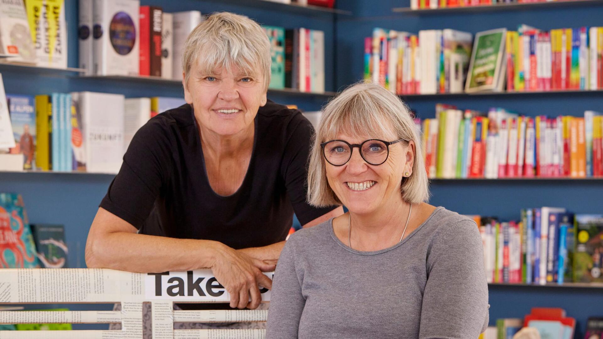 Sabine und Ute Gartmann von der Buchhandlung Schatulle