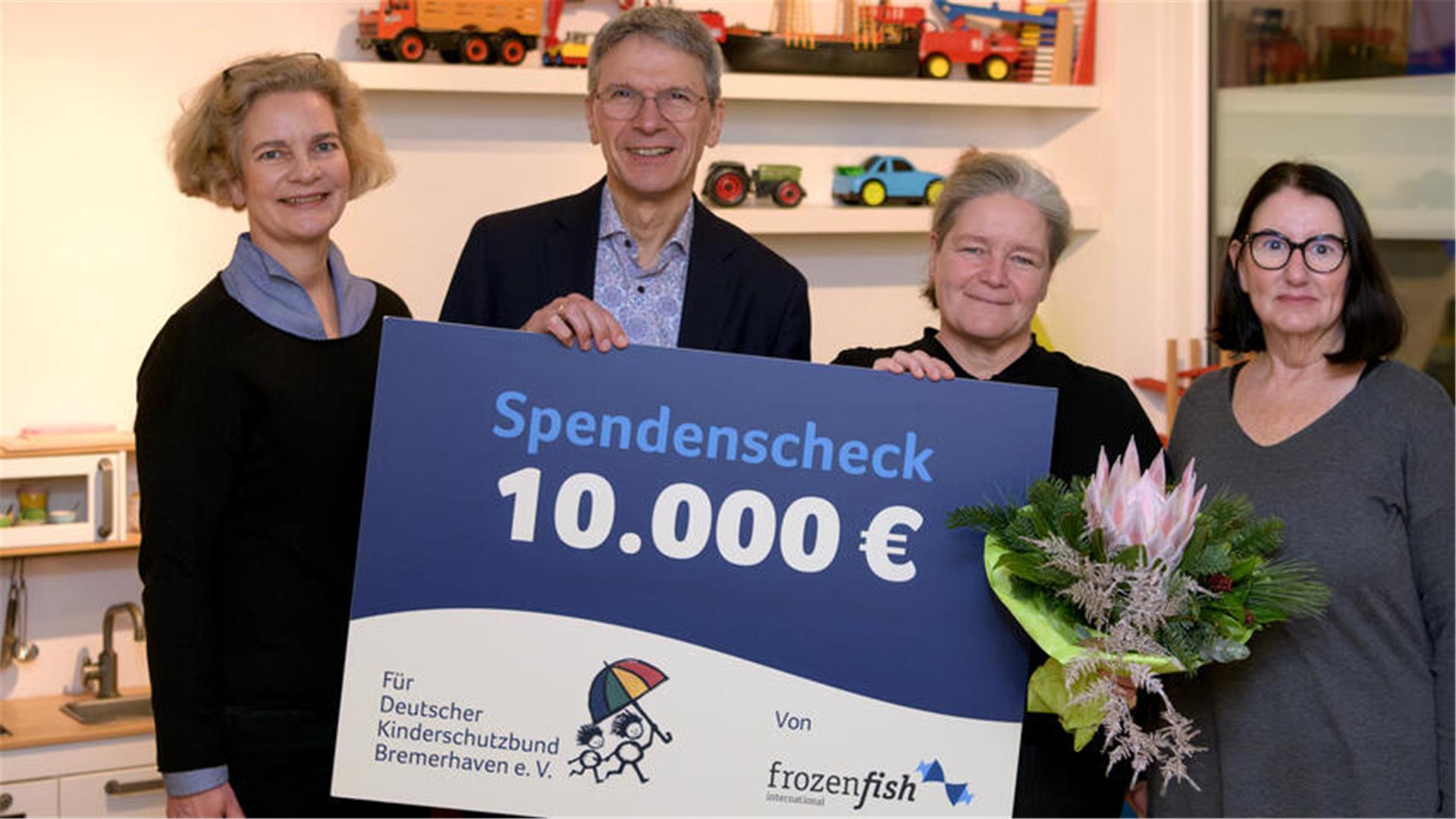 Frozen Fish spendet dem Kinderschutzbund 10.000 Euro