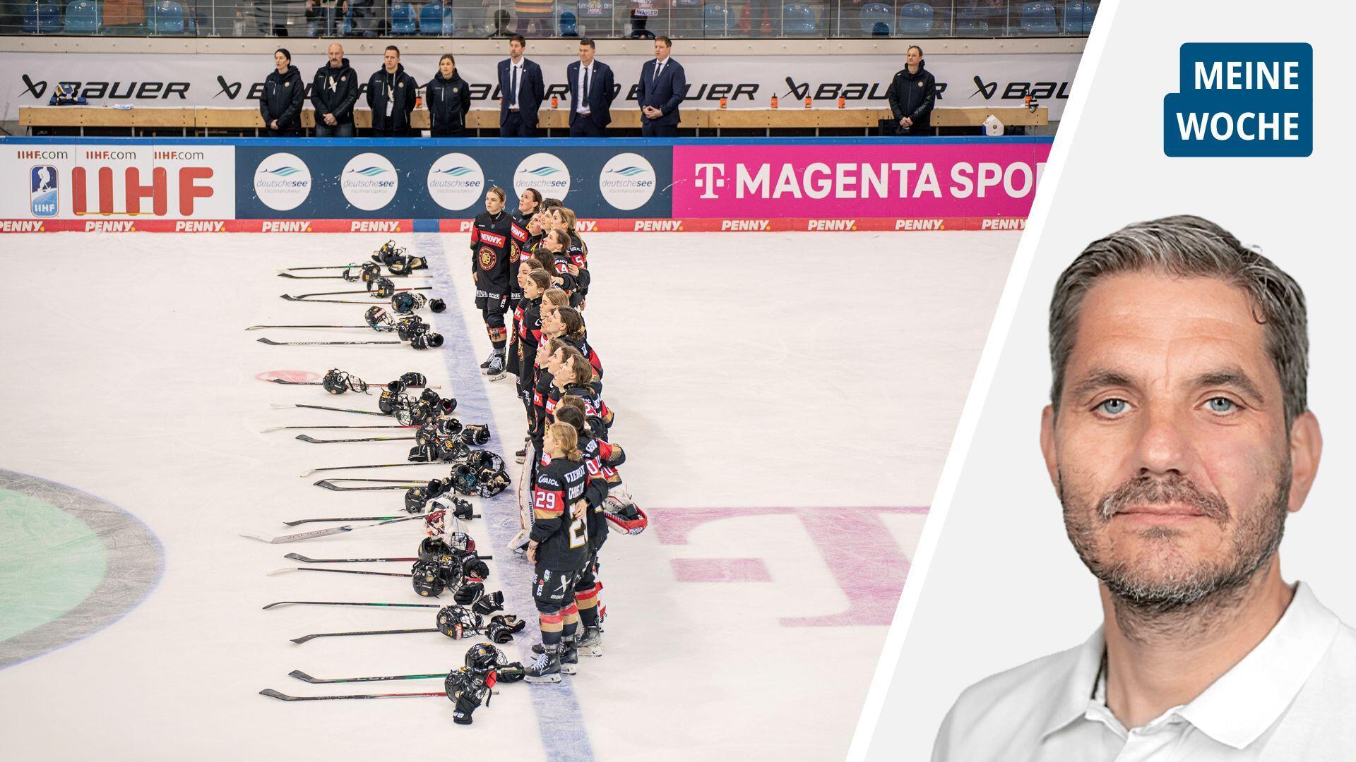 Eishockeyspielerinnen in der Eisarena Bremerhaven.