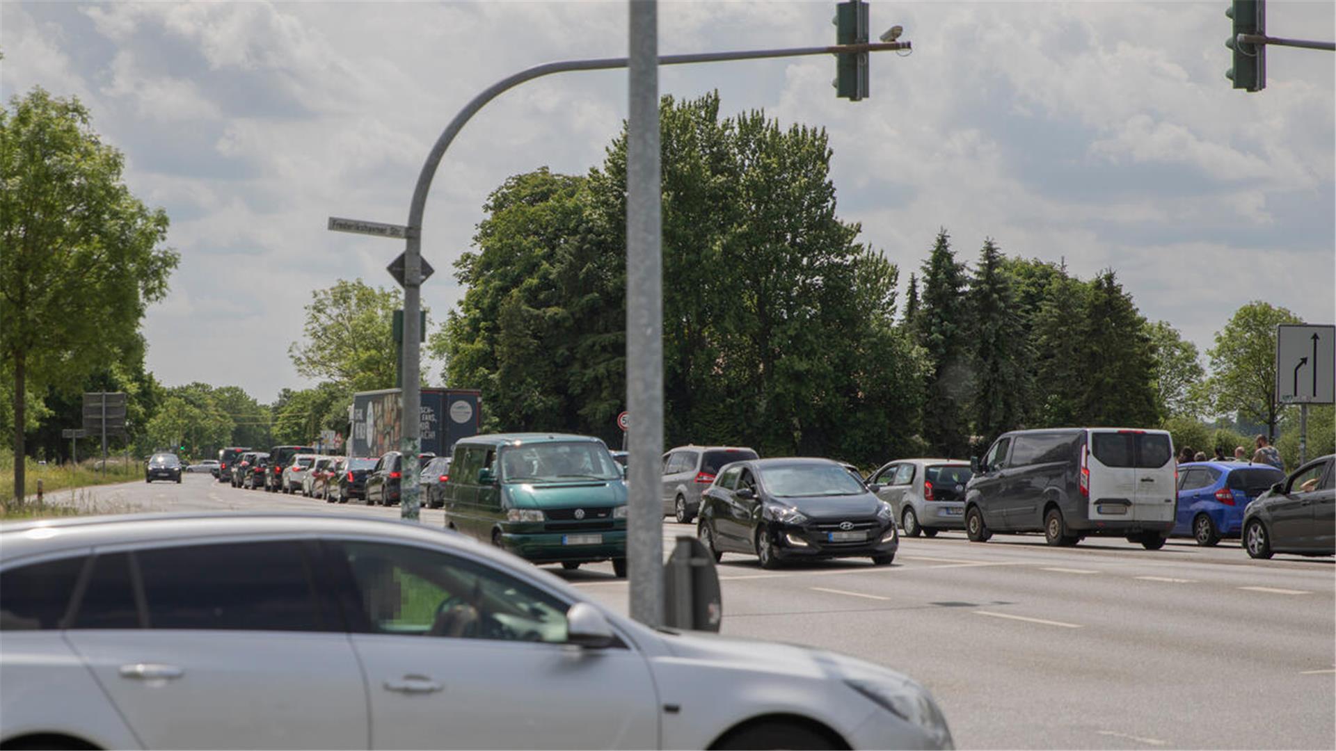 Stau auf der Straße.