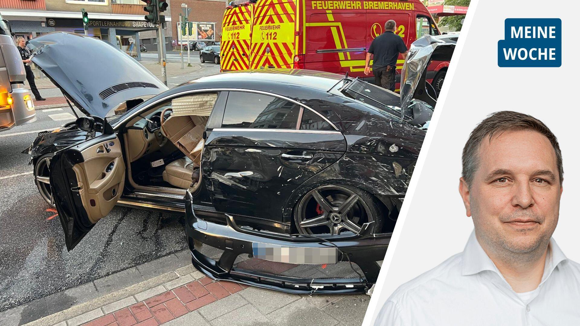 Ein Auto mit Totalschaden