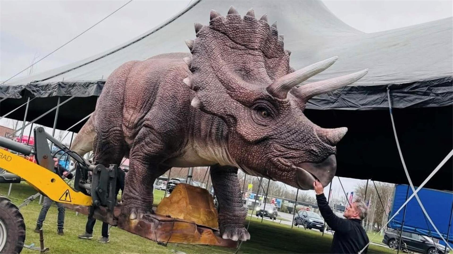 Eine Dinosaurier-Ausstellungsfigur