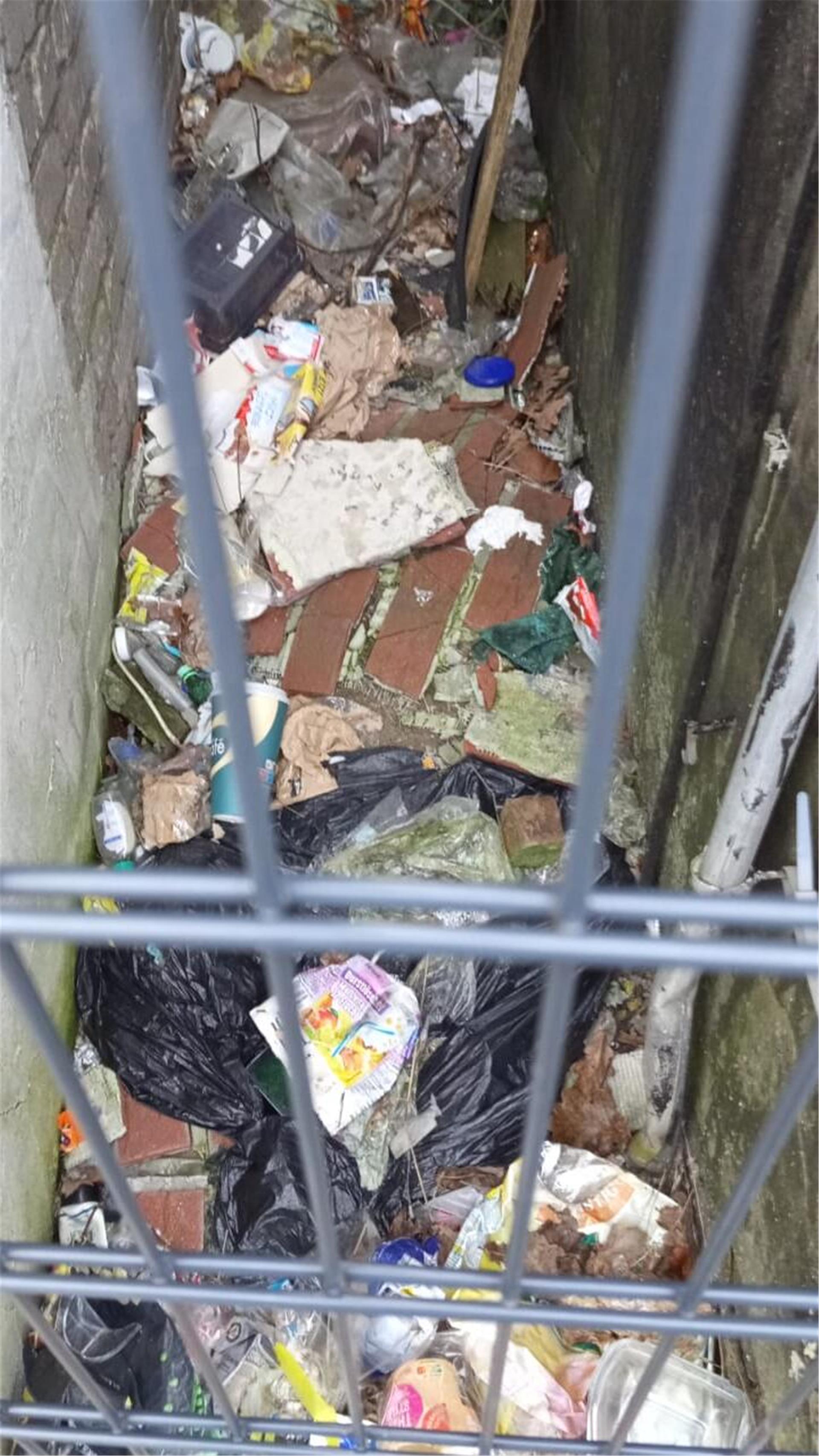Müllberge in Bremerhaven: WfB fordert Taten gegen den Unrat Blick auf den Müll in Bremerhaven-Lehe.
