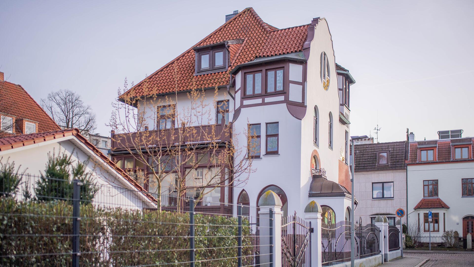Blick auf die Villa Rabien.