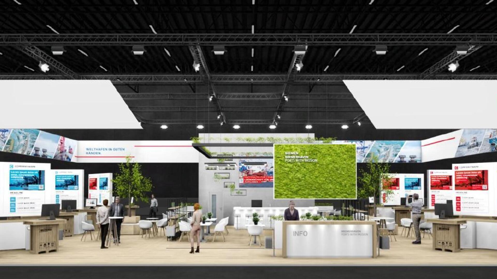 Blick auf den Land Bremer Messestand in München 
