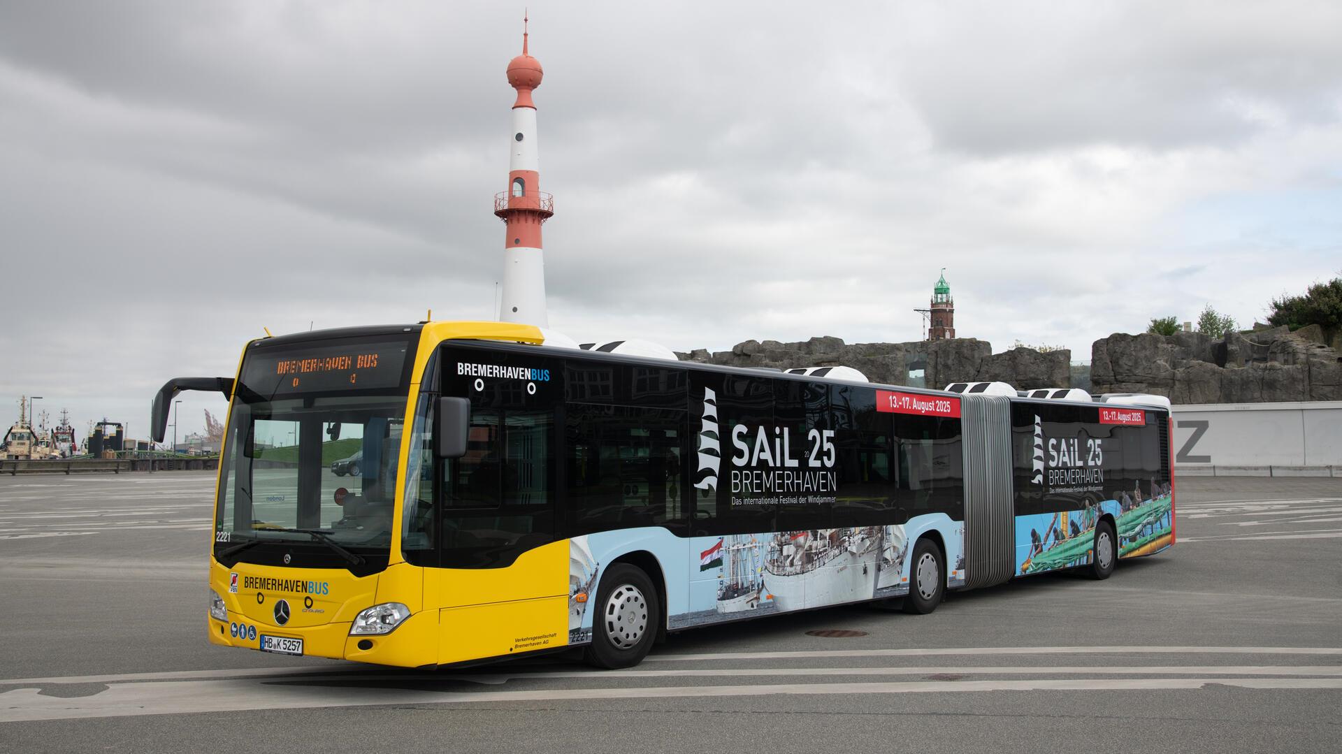 Bremerhaven Bus hat für die Sail einen Sonderfahrplan ausgearbeitet. Die meisten Linien fahren in einem 10-Minuten-Takt.