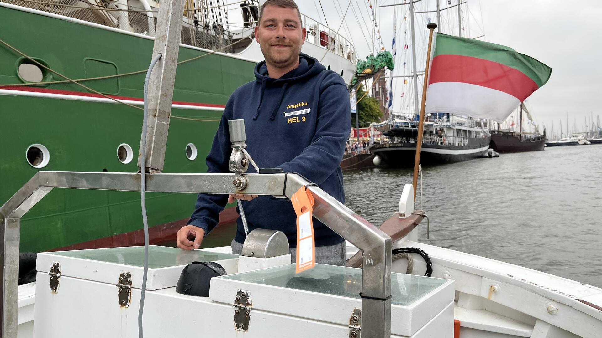 Christian Schwan ist mit dem Börteboot "Hamborger Lock" von Helgoland zur Sail gefahren.
