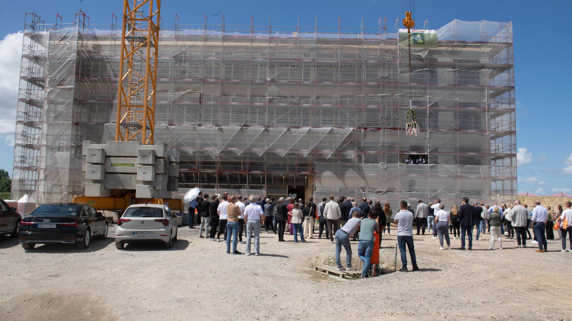 Das Gründungszentrum im Lunedelta nimmt Gestalt an. Der Rohbau ist abgeschlossen – das Gebäude setzt Maßstäbe für nachhaltige Architektur.