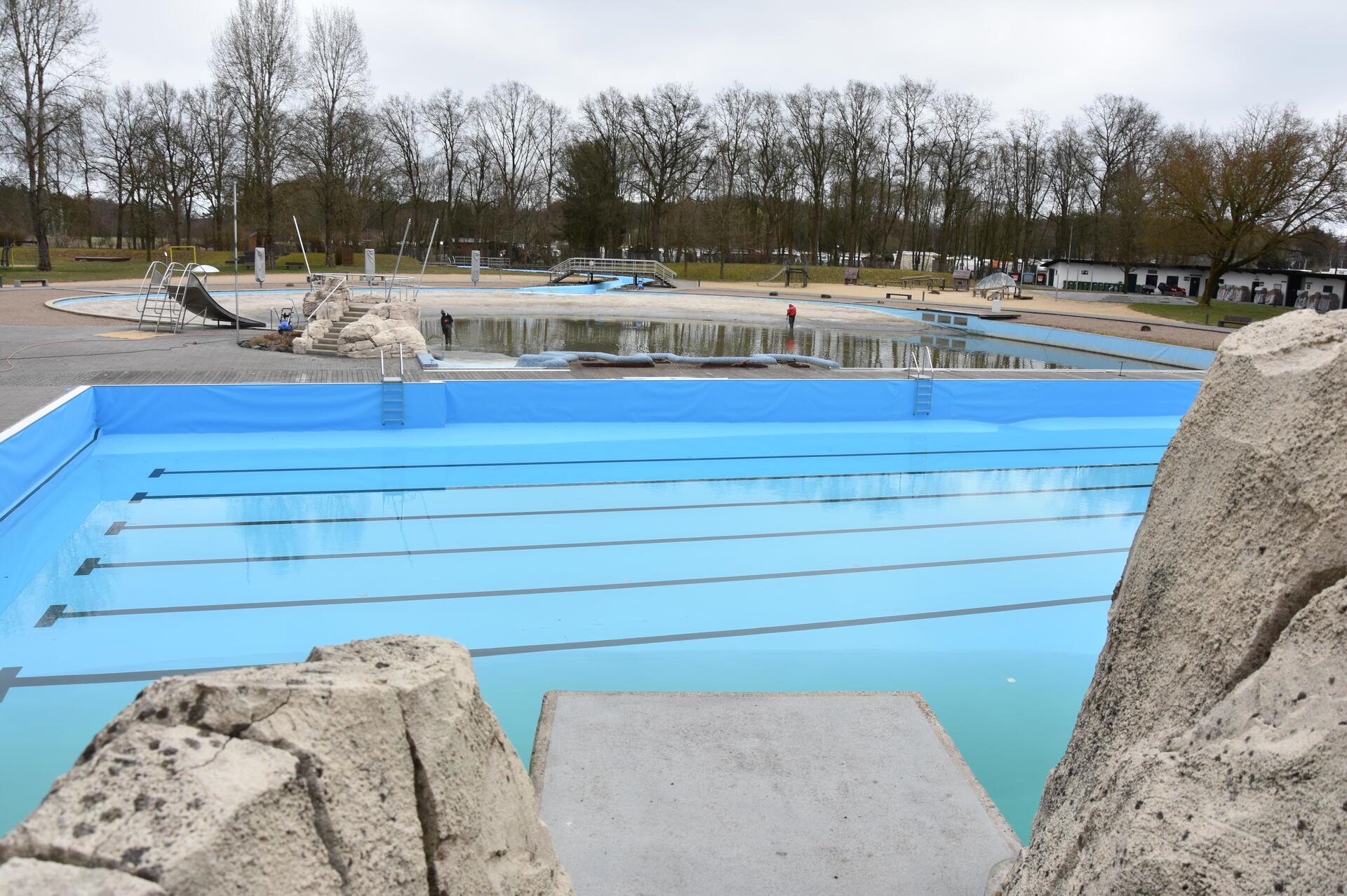 Blick auf das Zevener Naturbad.
