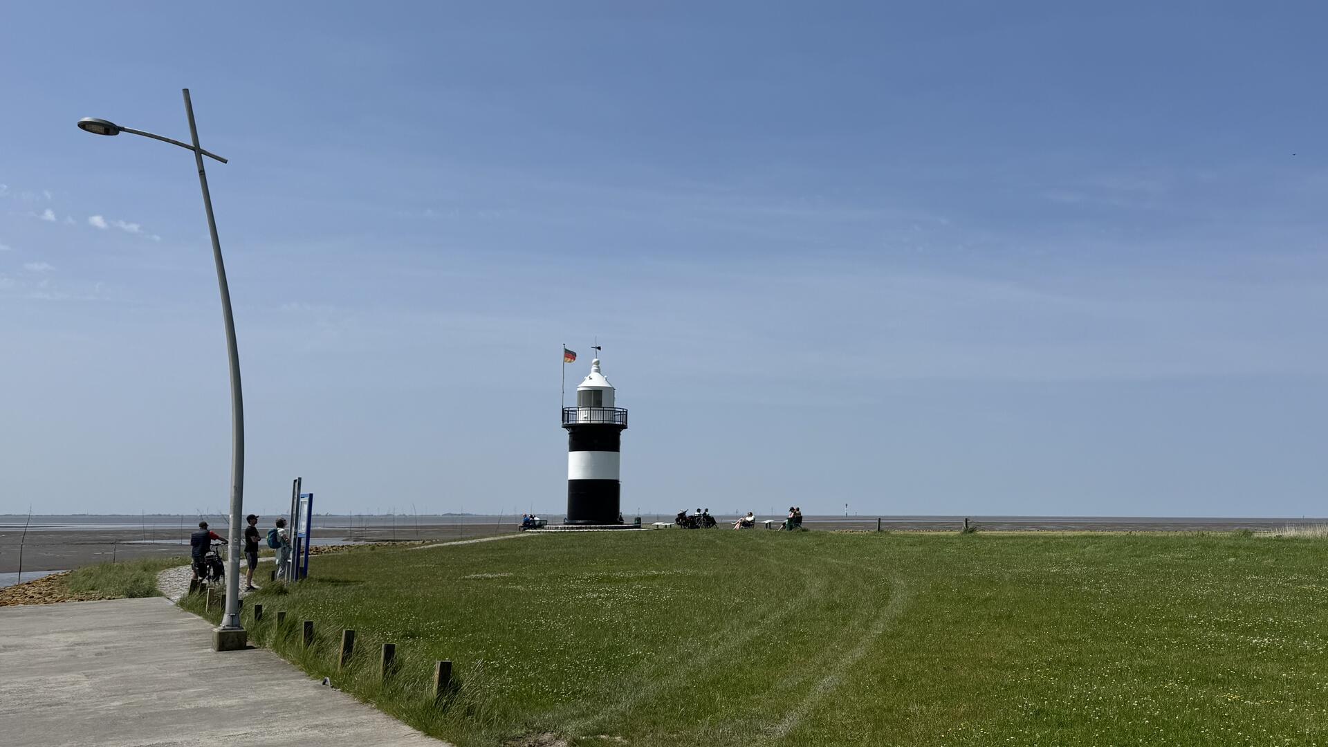 Der kleine Leuchtturm "Preuße" in Wremen.