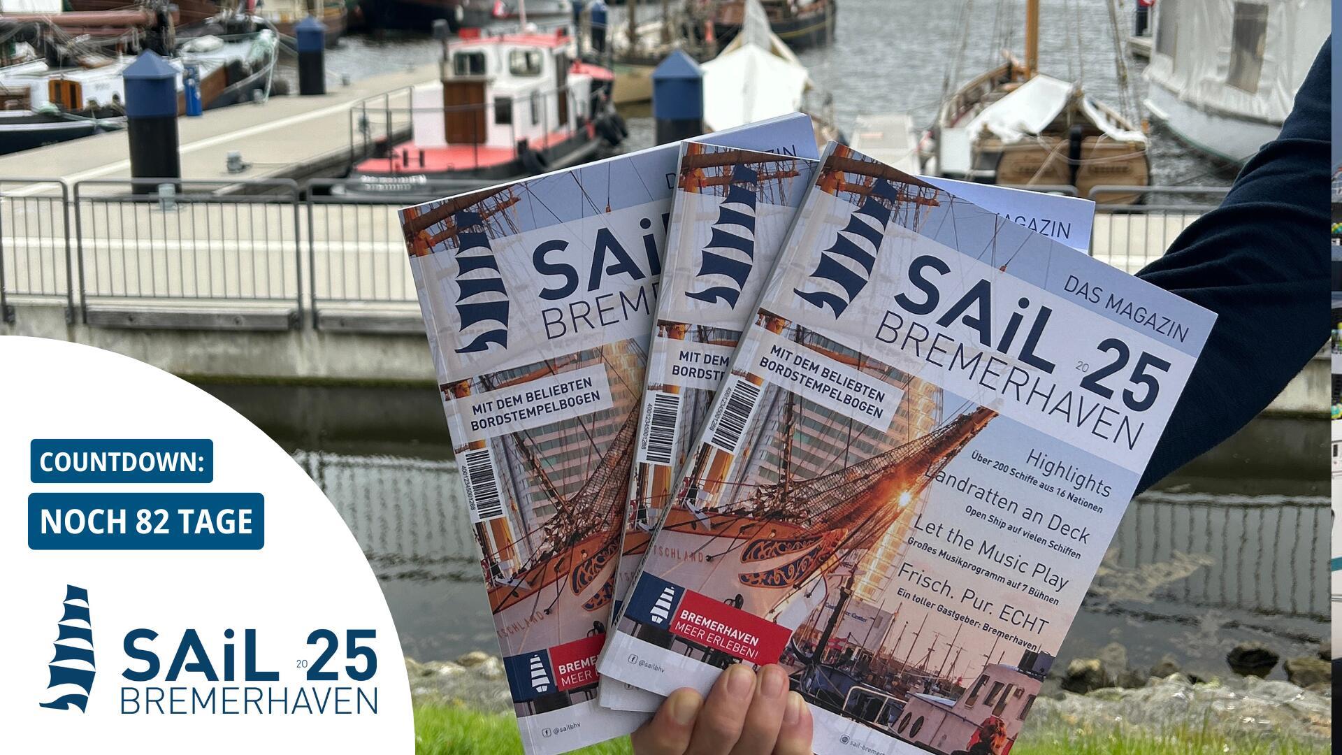Das offizielle Sail-Magazin wird ab dem 19. Mai verkauft. 