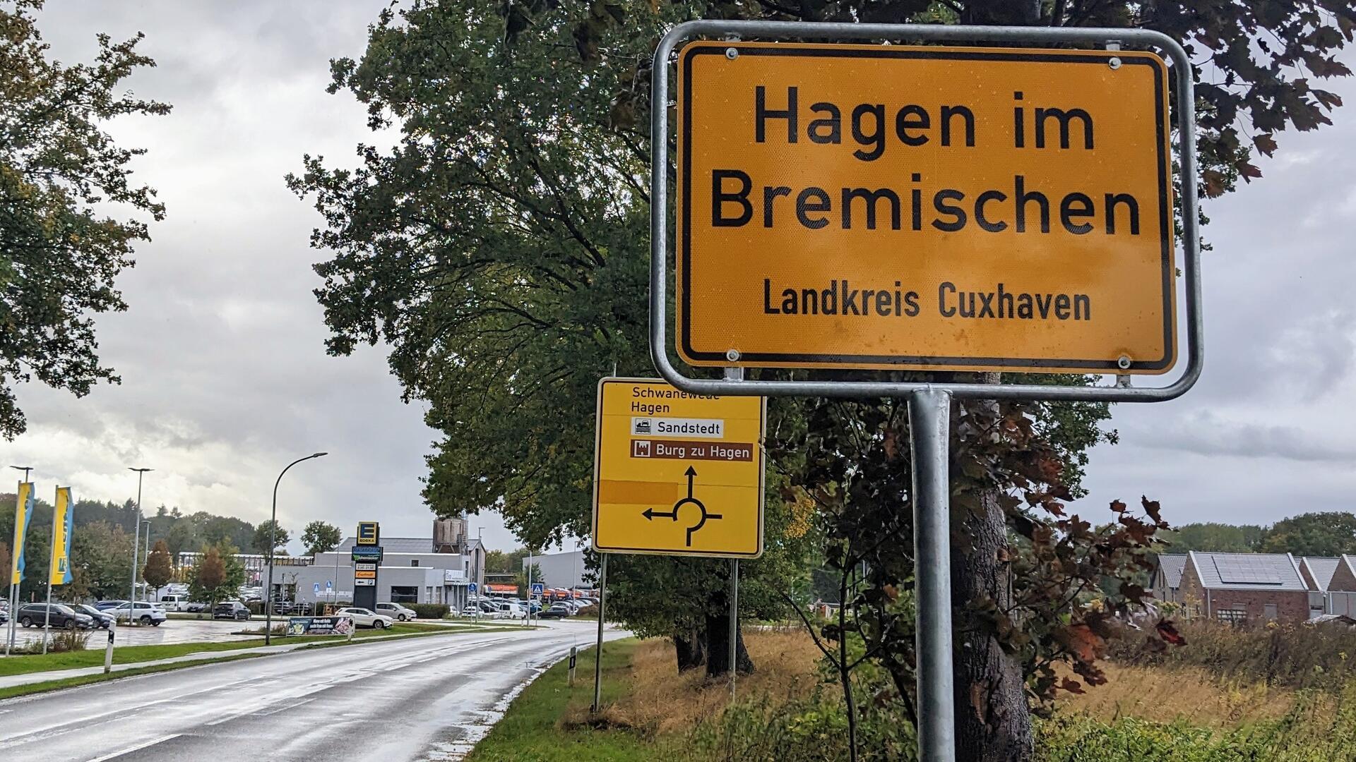 Ortstafel am östlichen Ortseingang