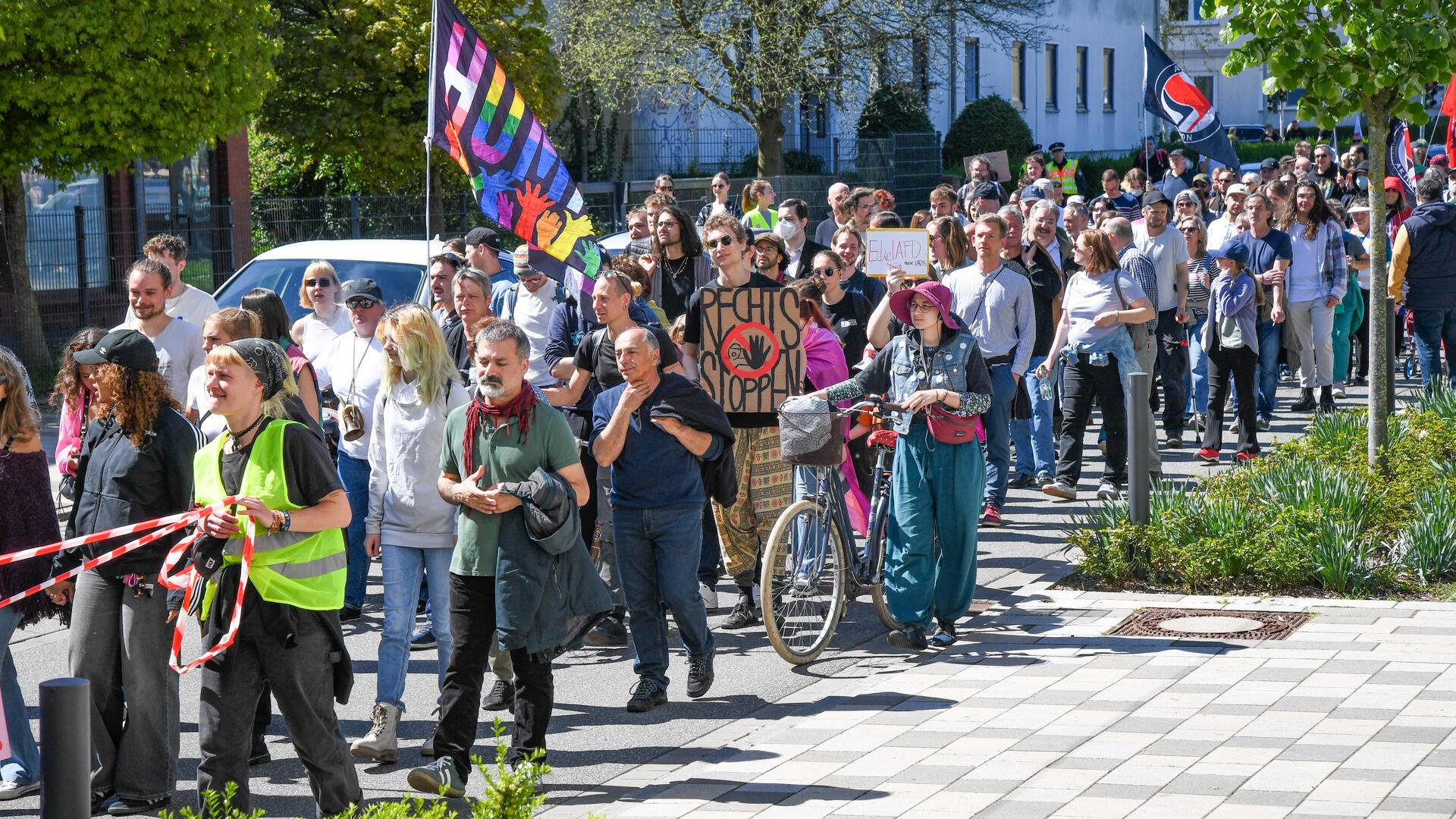 Demo gegen rechts