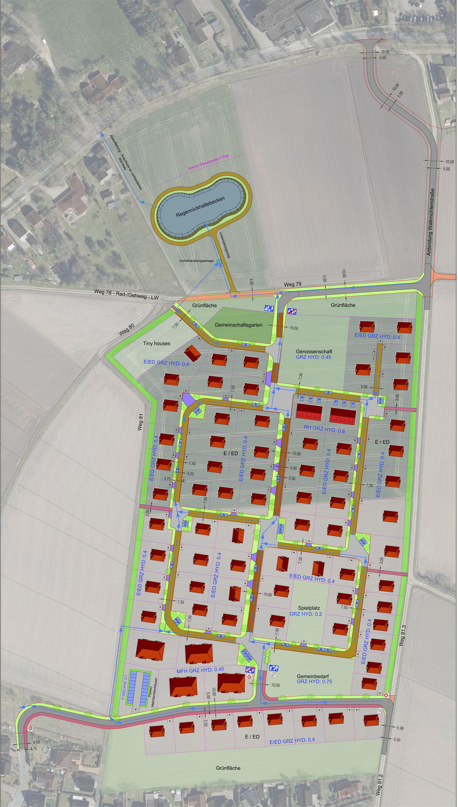 Der Erschließungsplan für das neue Bremervörder Baugebiet "Vörder Feld Nord".