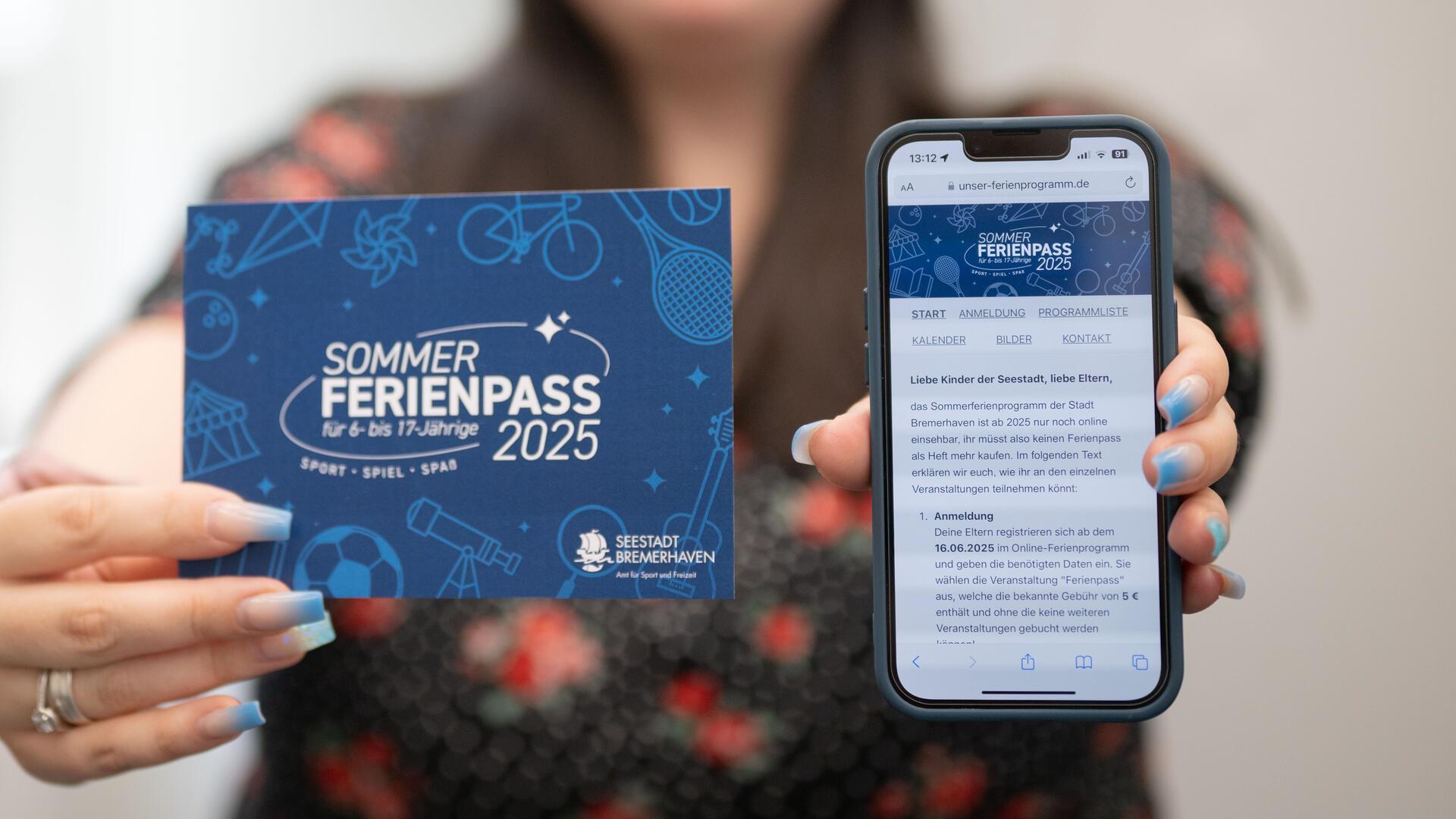 Der diesjährige Sommerferienpass 2025 findet als Online-Angebot statt.