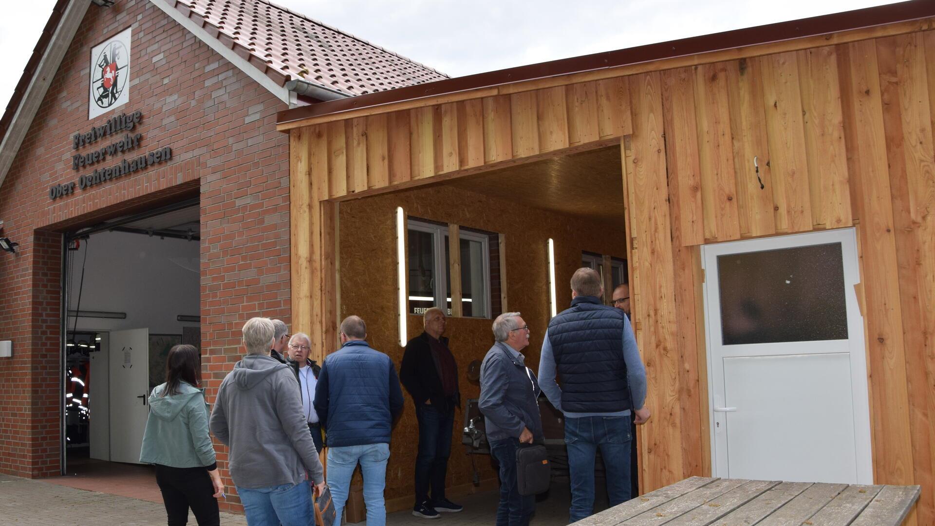Der in Holzbauweise erstellte Anbau an das Feuerwehrhaus in Ober Ochtenhausen