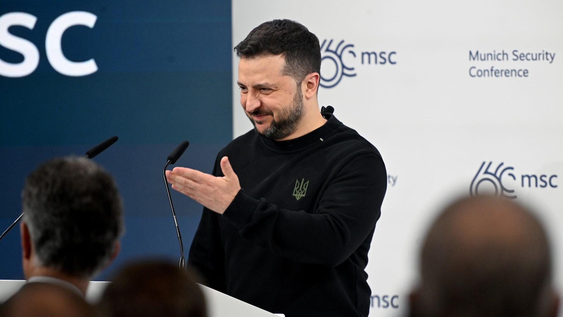 Der ukrainische Präsident Wolodymyr Selenskyj auf der Münchner Sicherheitskonferenz.
