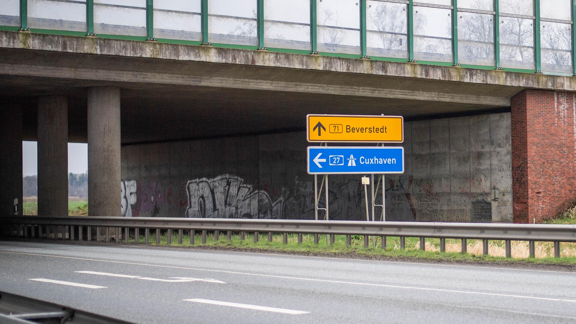 Die B71 wird in Höhe der Anschlussstelle Bremerhaven-Wulsdorf ab Freitagabend gesperrt.