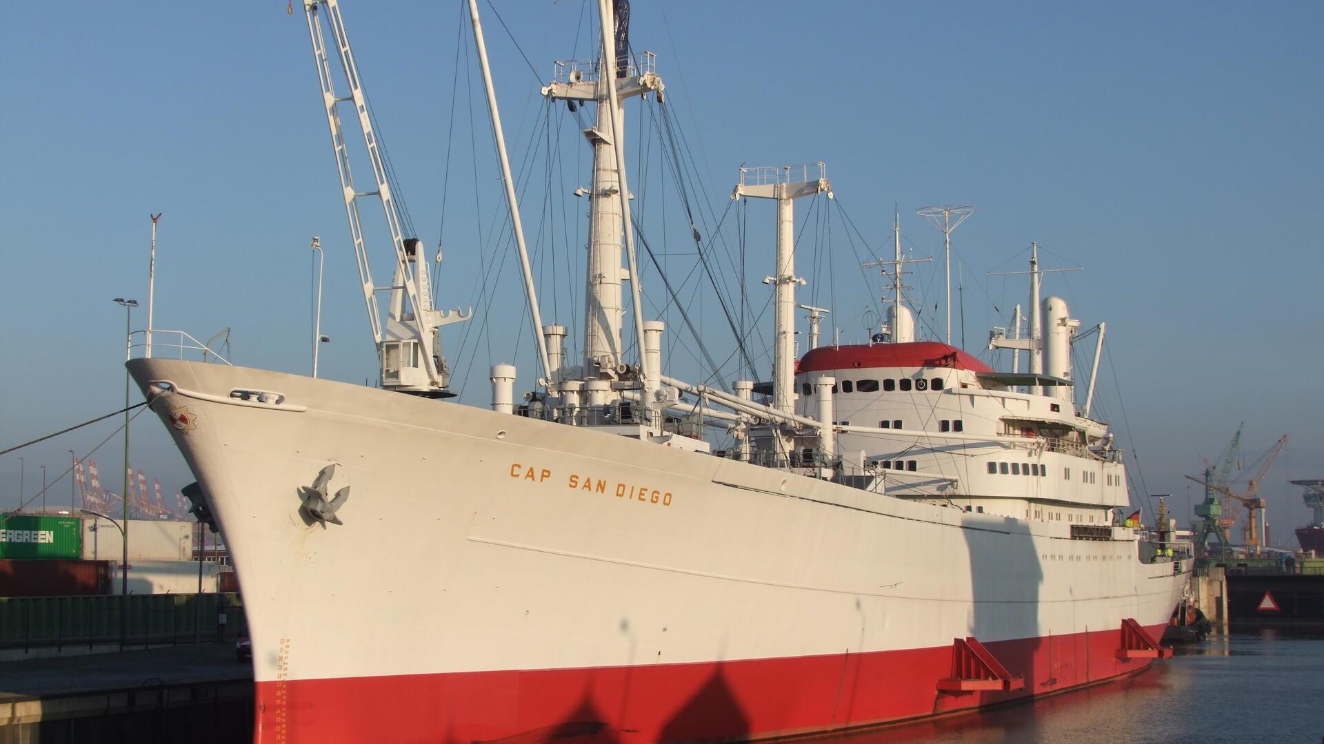 Die „Cap San Diego“ war 2016 zuletzt in Bremerhaven. Zur Sail 2025 kehrt das Museumsschiff zurück.