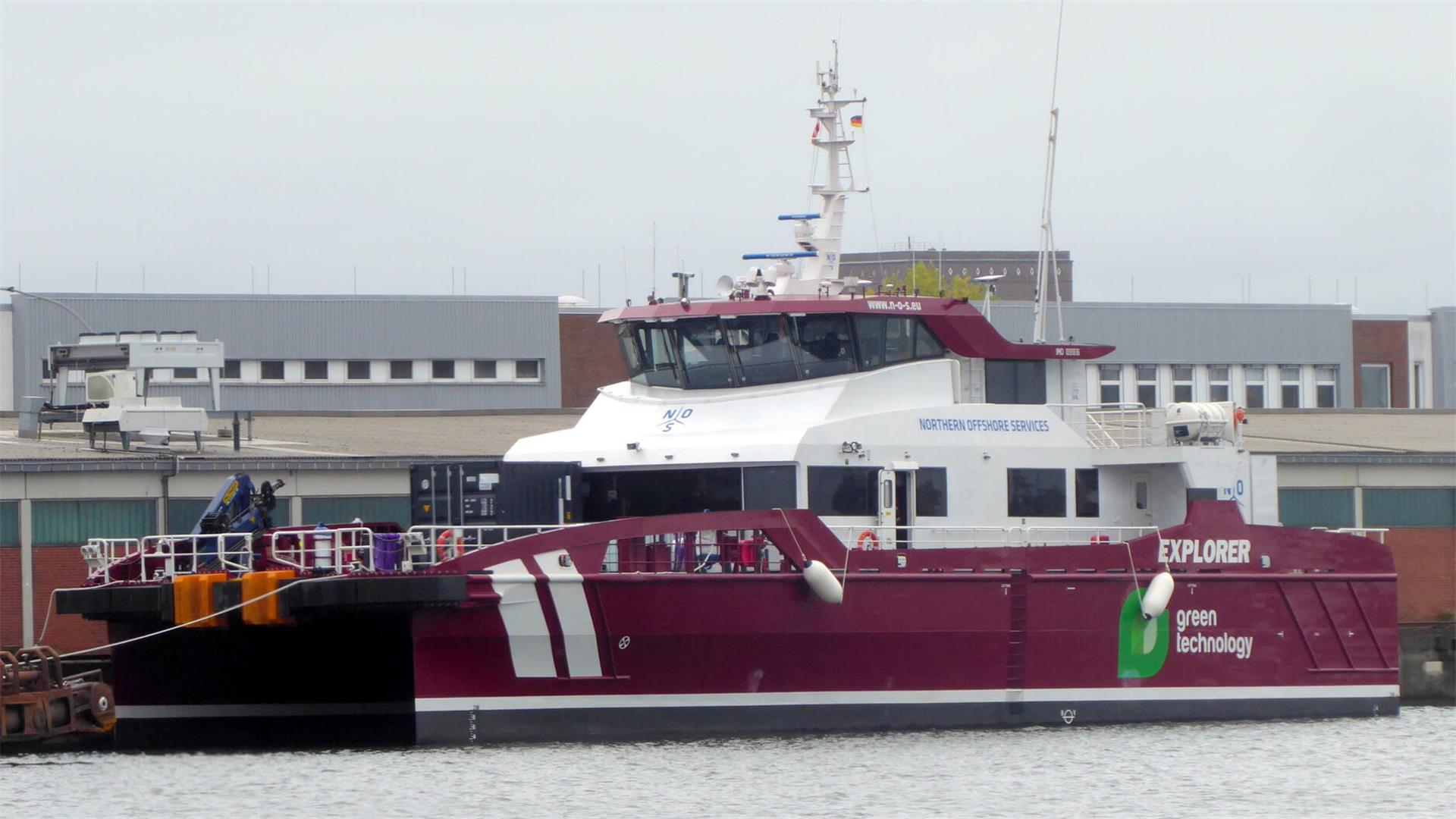 Das Schiff "Explorer" im Fischereihafen in Bremerhaven