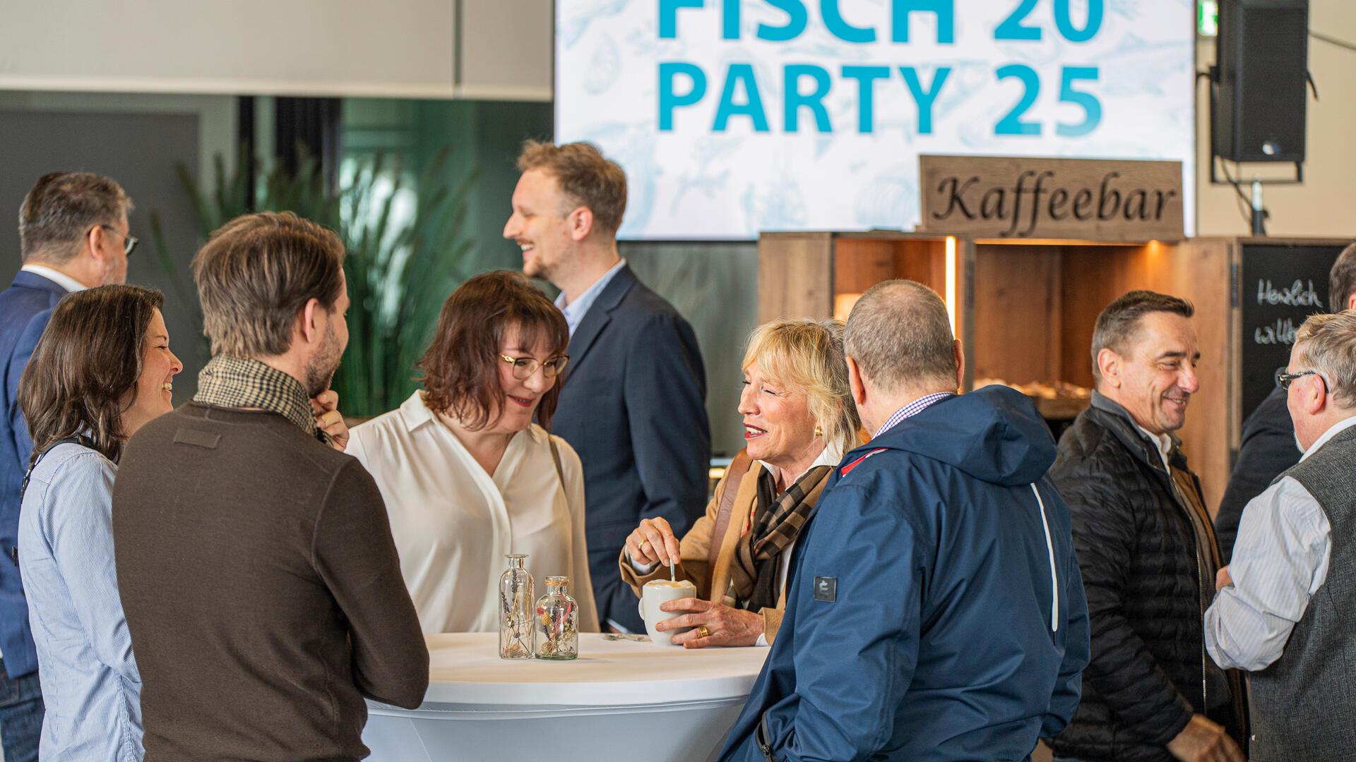 Empfang der Fischparty