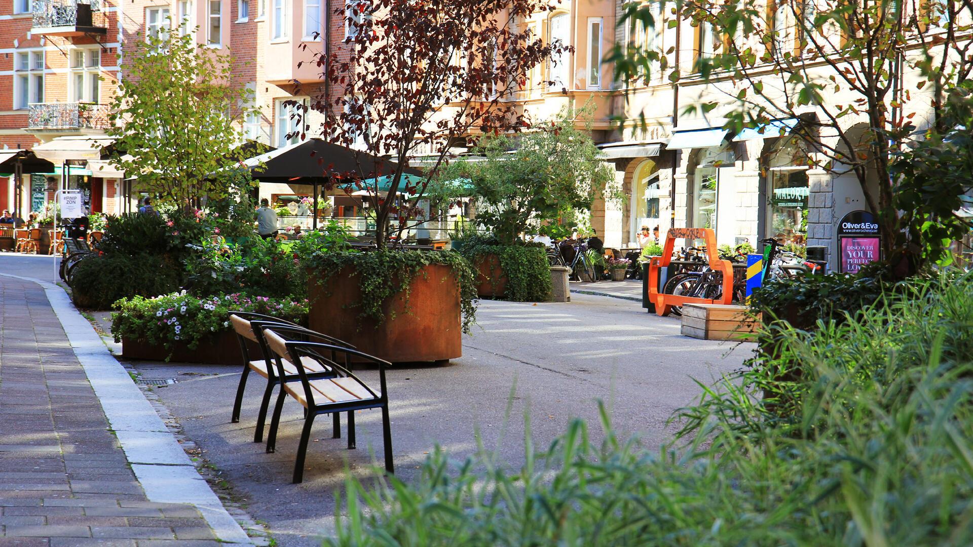 Die Friisgatan in Malmö gehört zum Projekt „Sommerstraße“. Das probiert jetzt auch Bremerhaven in der „Alten Bürger“