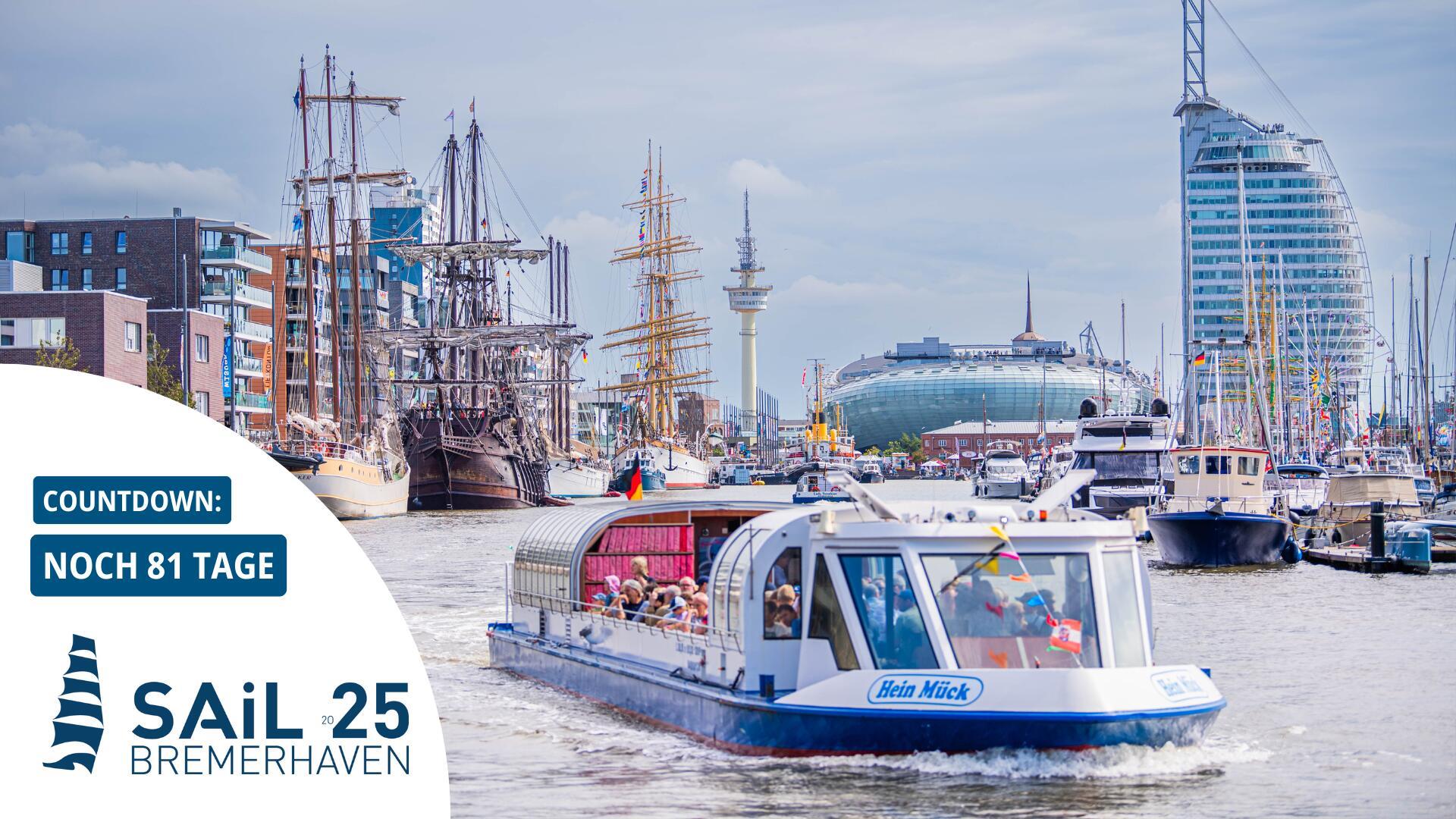 Die „Jan Mück“ kann während der Sail für die Hafenrundfahrten nicht wie gewohnt im Neuen Hafen ablegen.