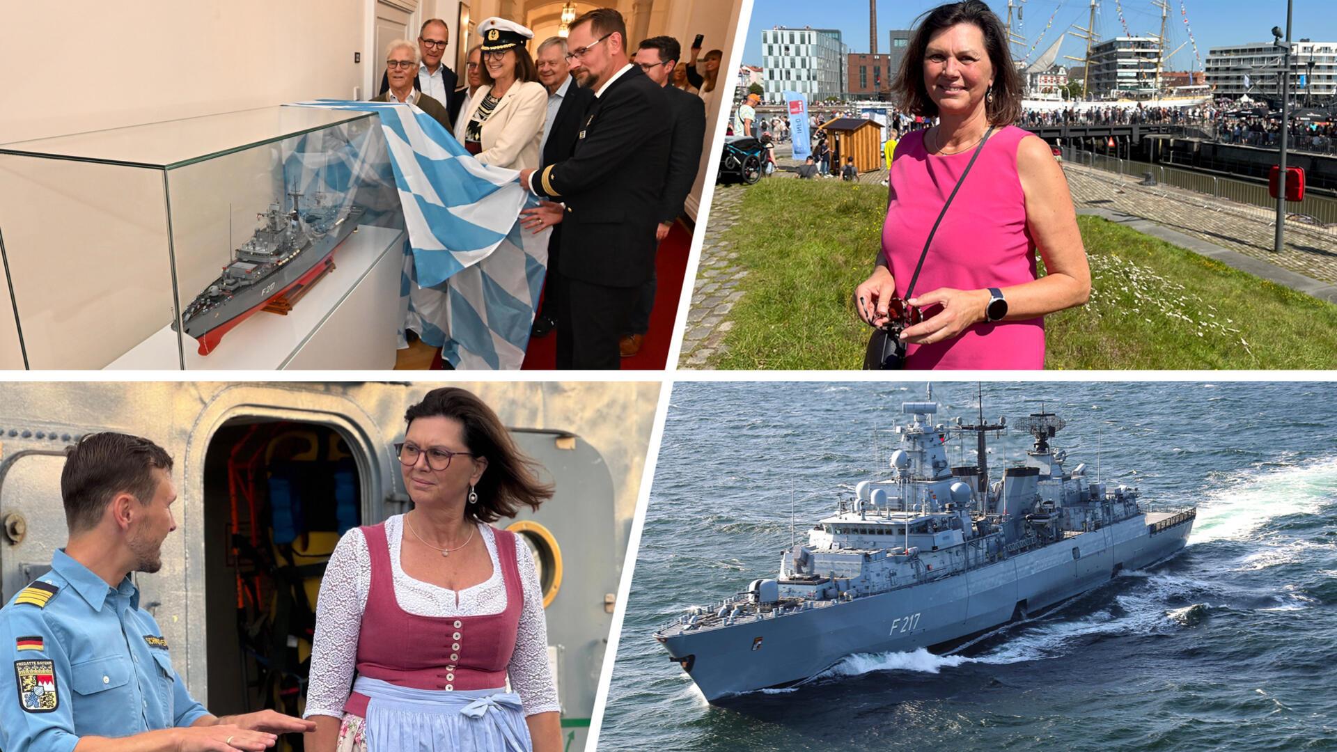 Die Fregatte „Bayern“ erhielt während der Sail Besuch aus Süddeutschland. 