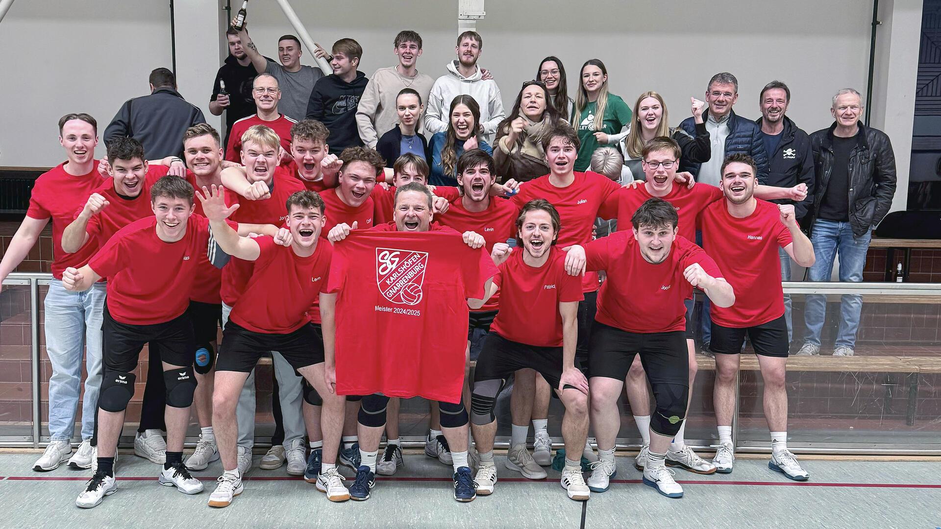 Die Volleyballer der SG Karlshöfen/Gnarrenburg II feierten am Sonnabend den Meistertitel in der Bezirksliga 4.