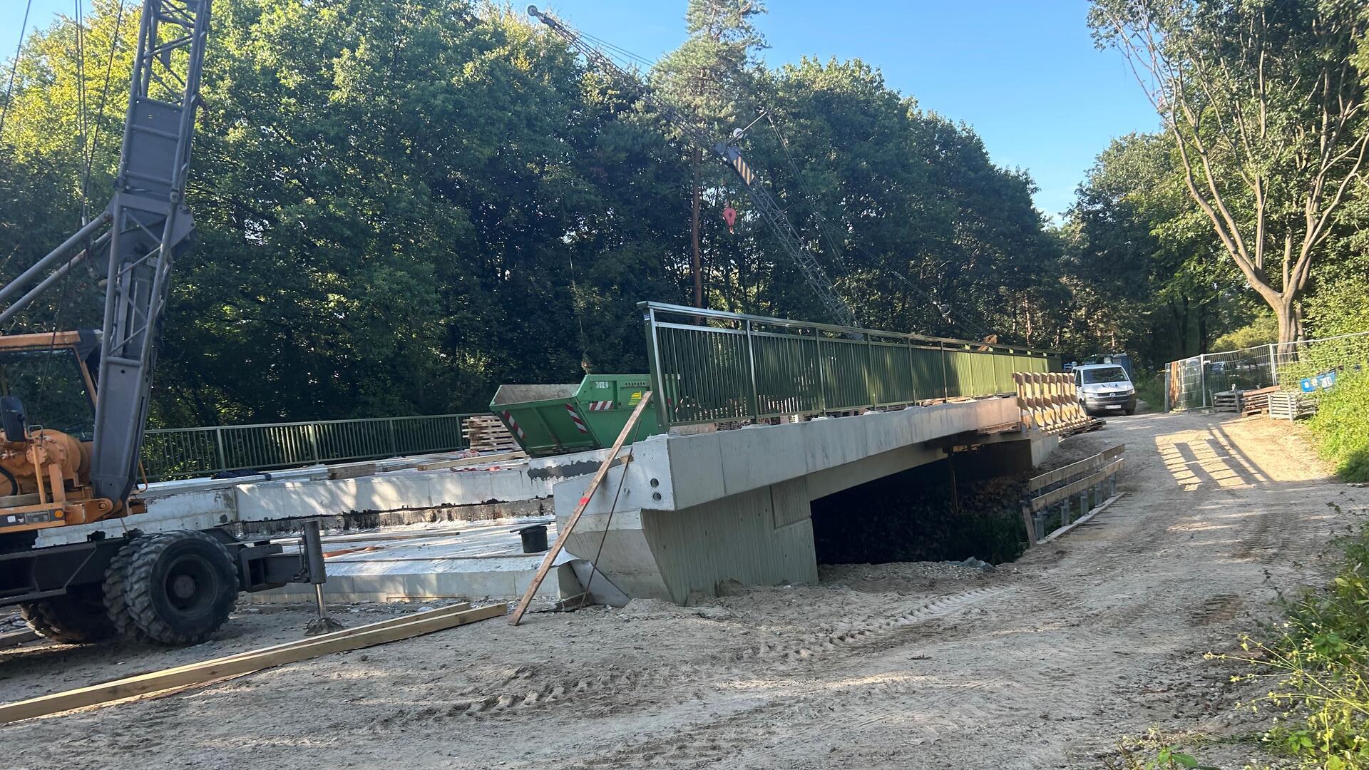 Die neue Brücke über die Wörpe bei Wilstedt.