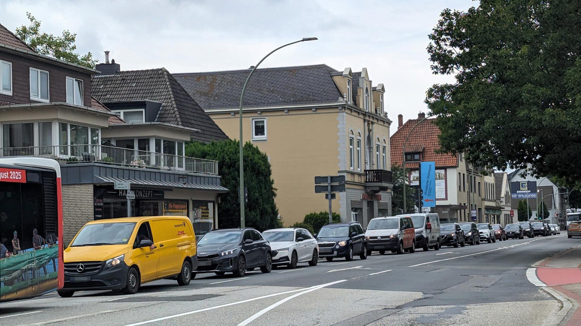 Stau auf den Straßen in Bremerhaven