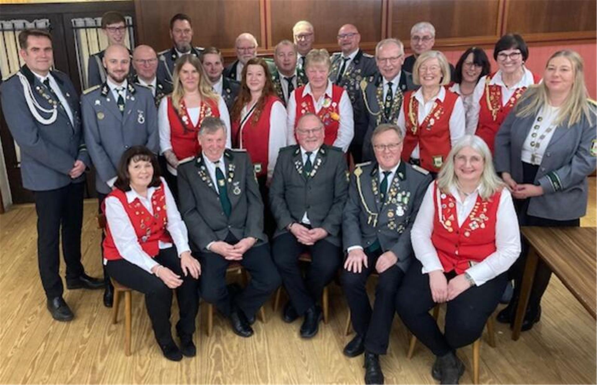 Die geehrten Mitglieder des Schützenvereins Ebersdorf.