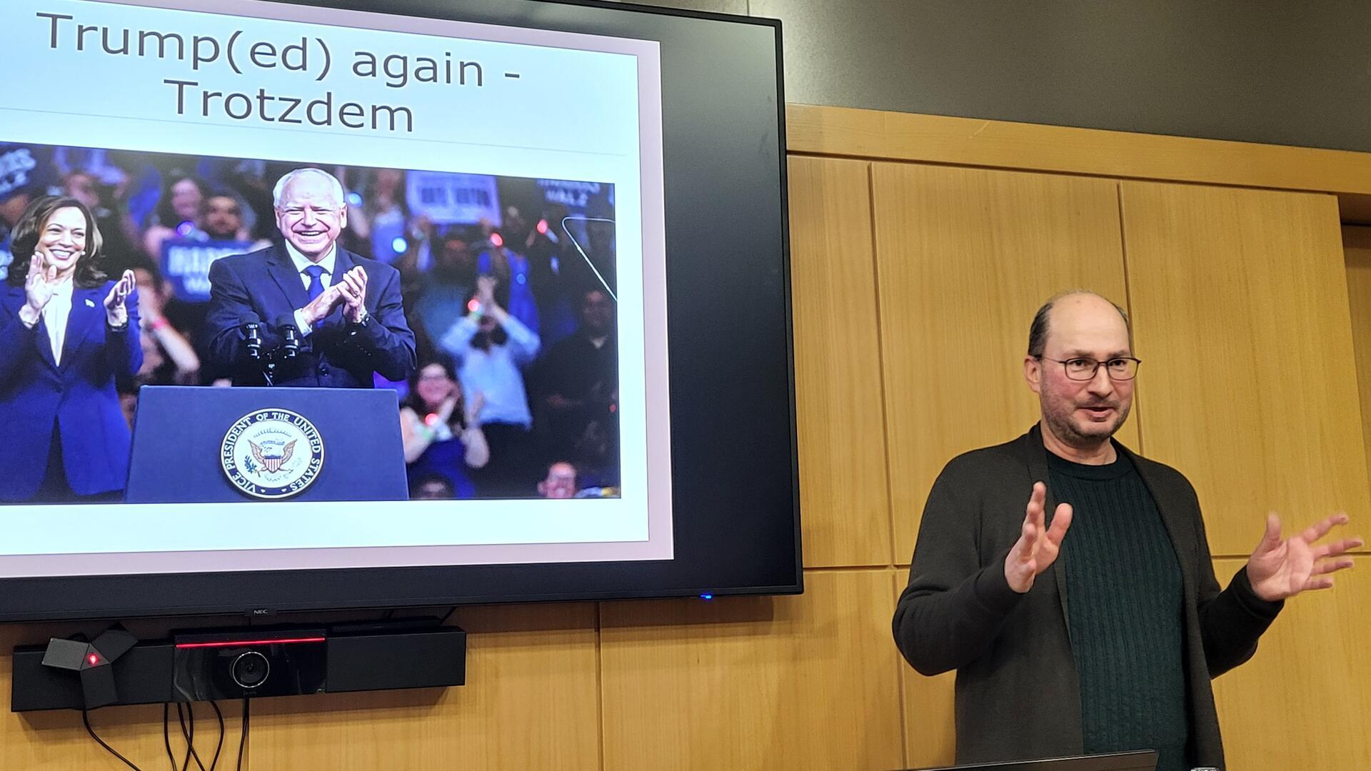 Dr. Udo Metzinger referierte bei der GSP zur Wahl in den USA.