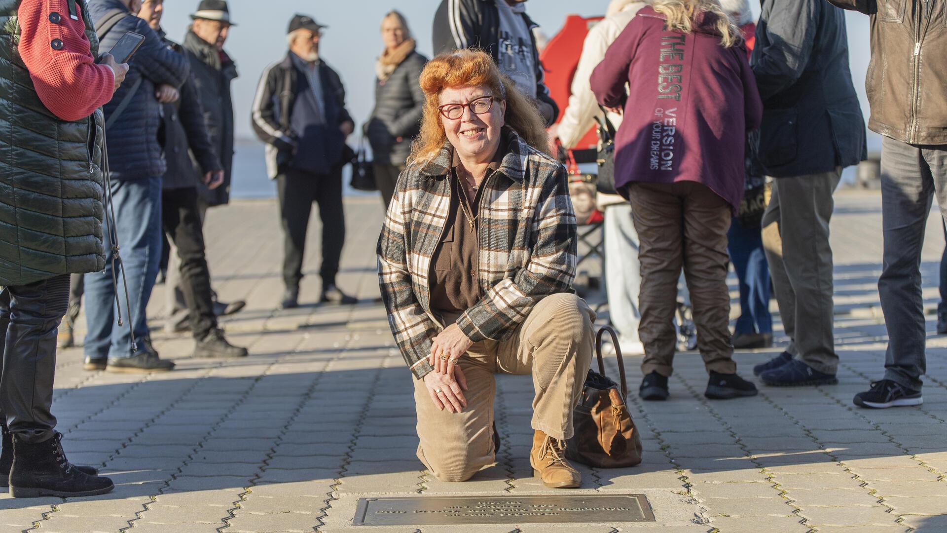 Ein besonderer Moment für Ines Titzmann an historischer Stelle.