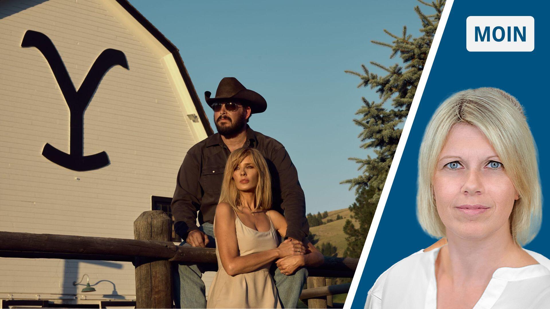 Eine Szene aus der Western-Serie „Yellowstone“: Cole Hauser spielt Rip Wheeler, Kelly Reilly stellt Beth Dutton dar.