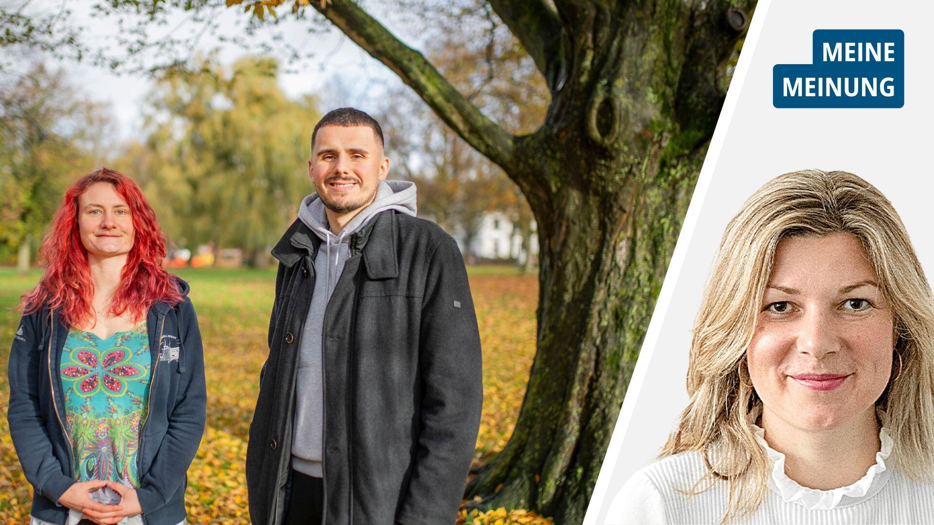 Entzweit: Die jungen Kommunalpolitiker Marko Miholic (FDP) und Elena Schiller (Grüne) befinden sich in einem Rechtsstreit um ein Kinderarmut-Zitat.