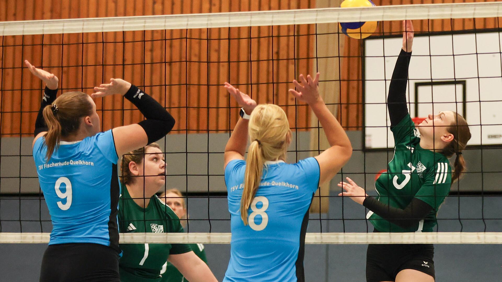 Erfolgreicher Angriff von Madita Wrissenberg in der Begegnung gegen TSV Fischerhude-Quelkhorn II.