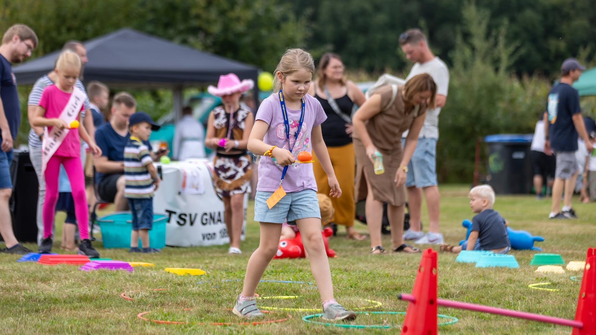 Es gibt auch viele Bewegungsangebote beim Weltkindertag. 