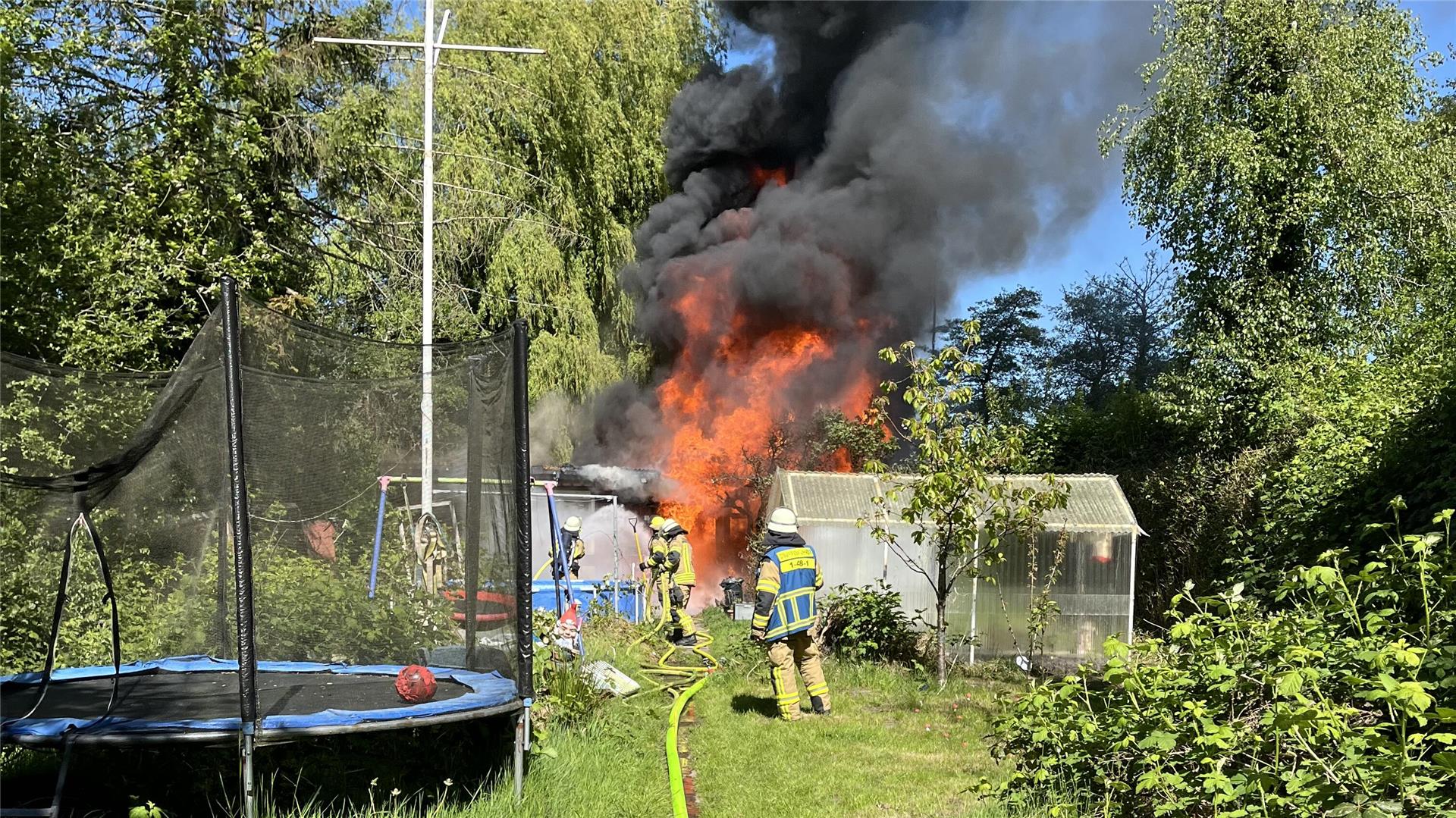 Feuer Gartenbude
