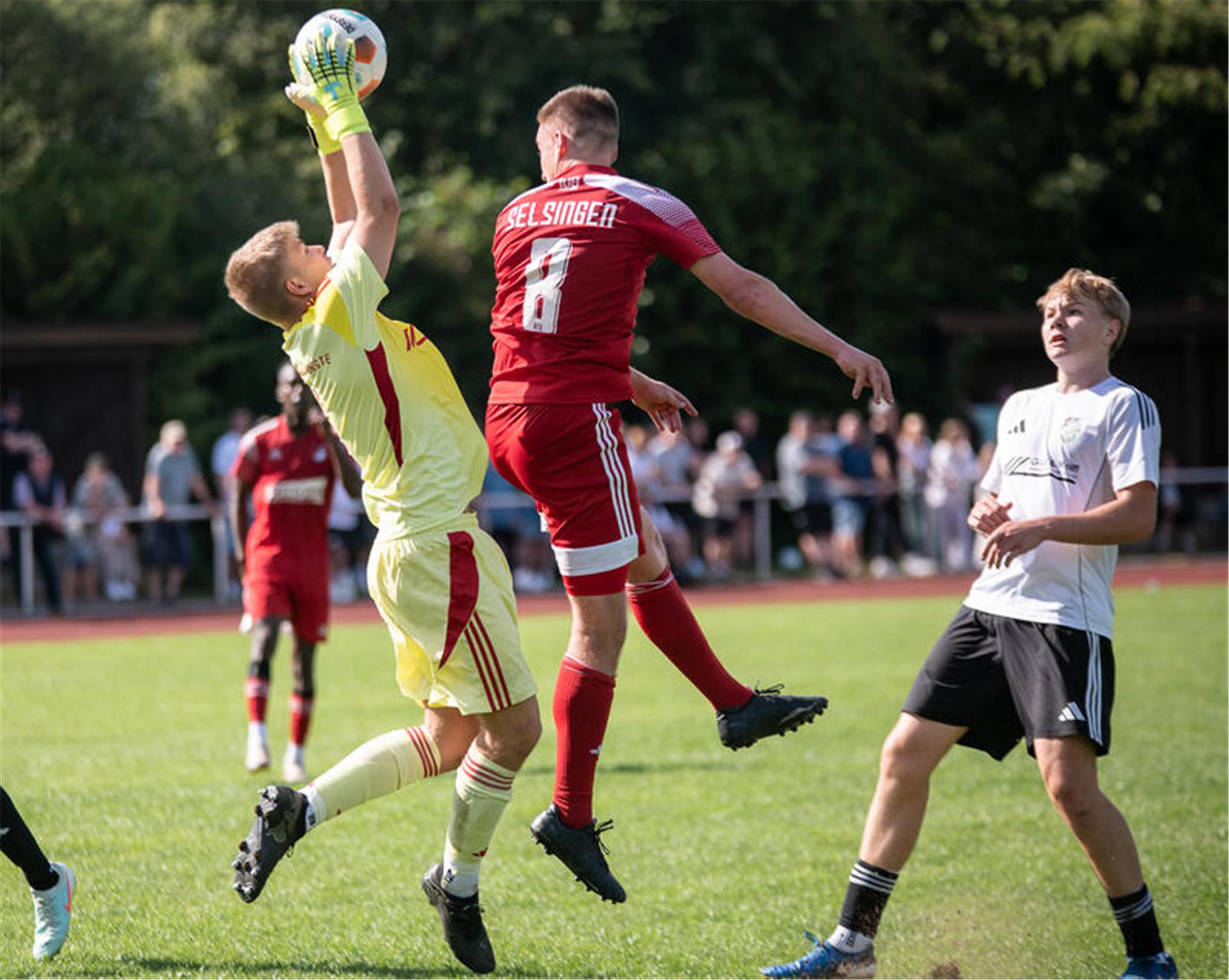 Gäste-Torwart Tom Ole Steffen hatte gegen Selsingen einige starke Paraden.