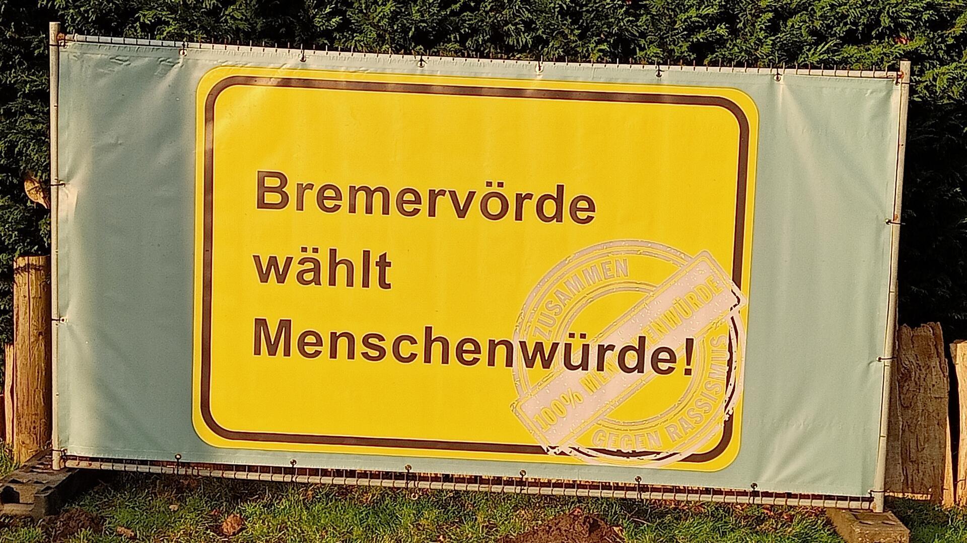 "Geht wählen, Du entscheidest! Bezieht Stellung und zeigt Haltung, wo Menschenwürde in Wort und Handeln angetastet werden", heißt es in einem Appell des Bremervörder Bündnisses für Demokratie und Menschenwürde.