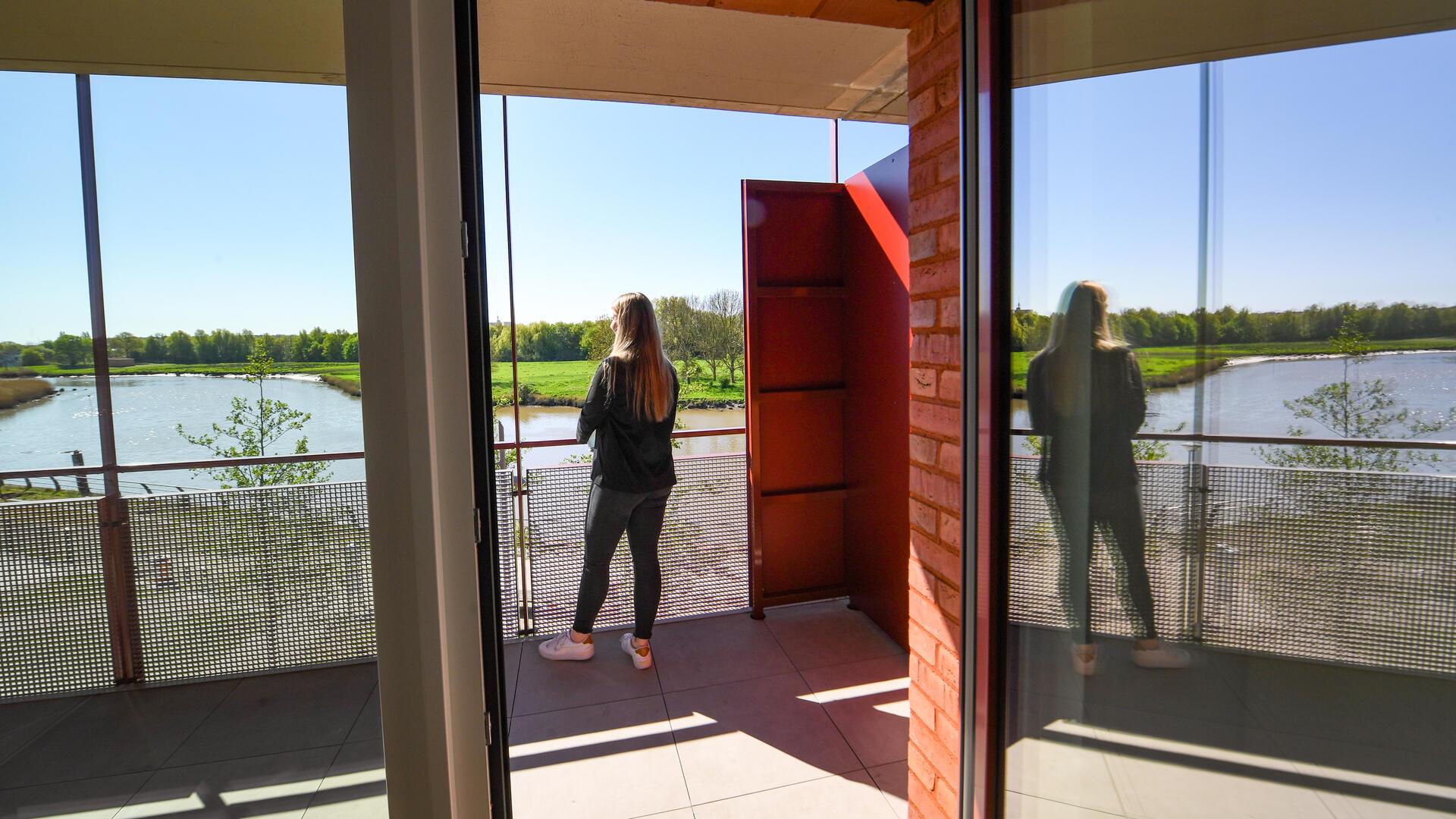 Blick auf die Geeste vom Gewoba-Neubau