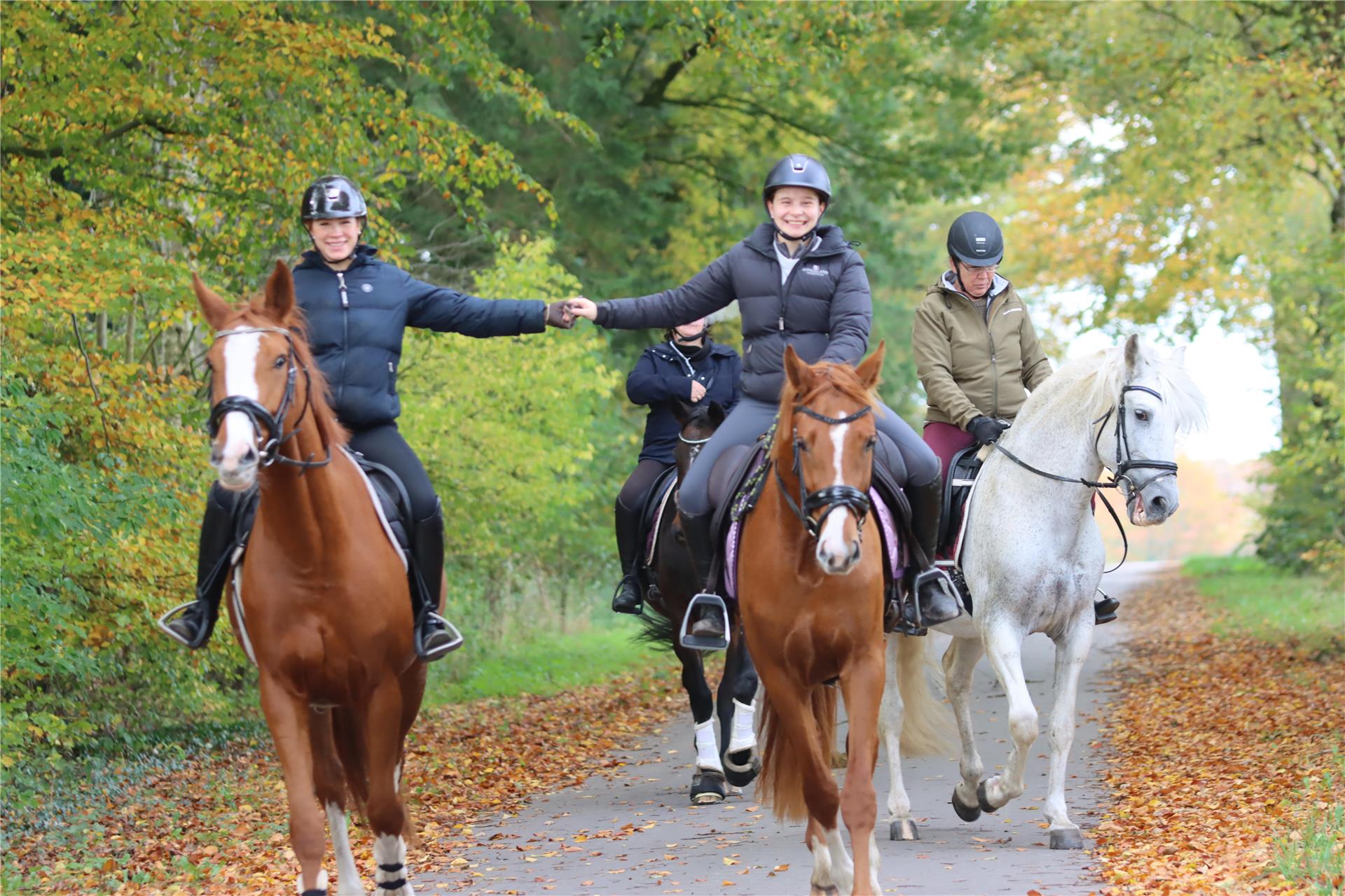 Gute Laune und gutes Wetter: Der Herbstausritt des Reitvereins Tarmstedt begeistert mehr als 40 Pferdefreunde.