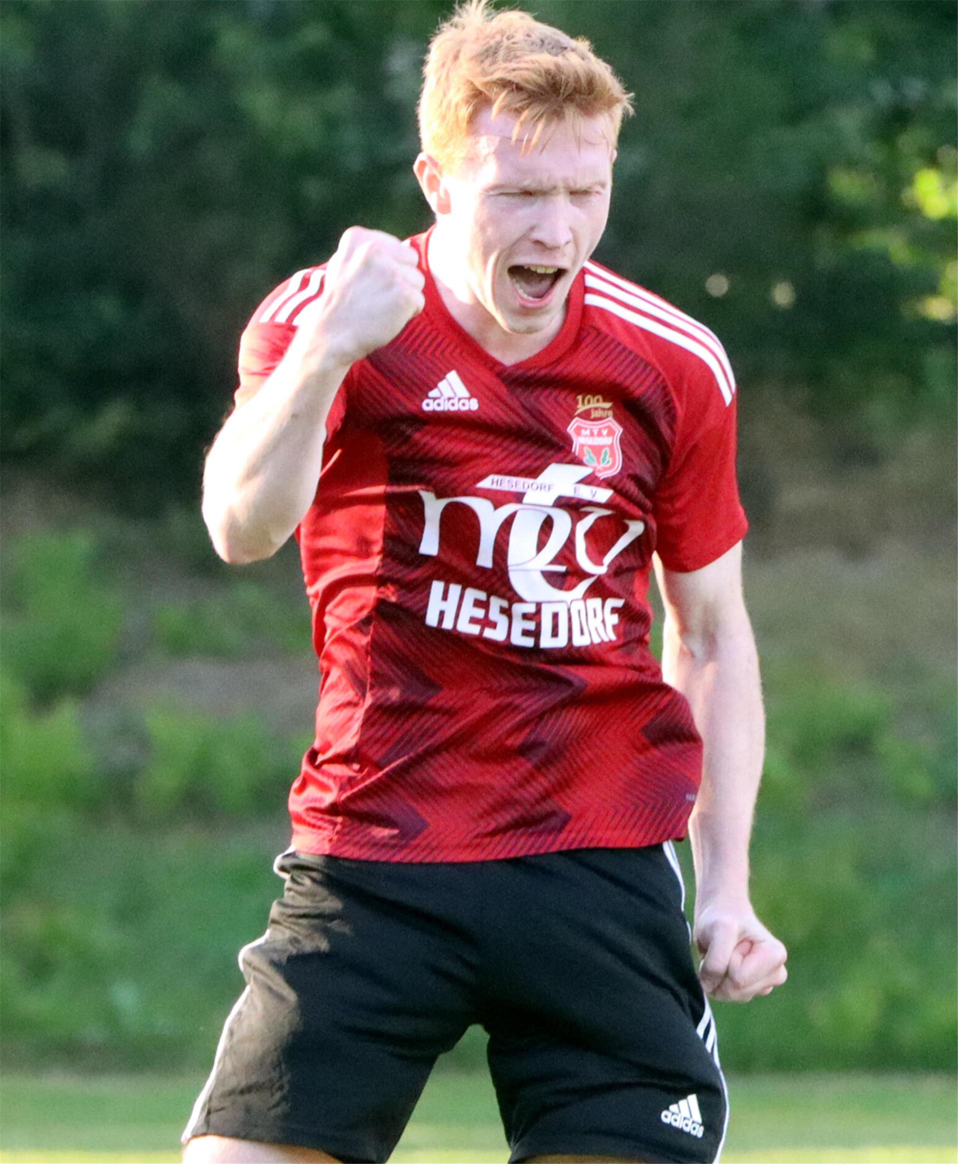 Hat nach wenigen Spielen schon zwölf Tore auf dem Konto: Hesedorfs Goalgetter Kristian Reitmann.
