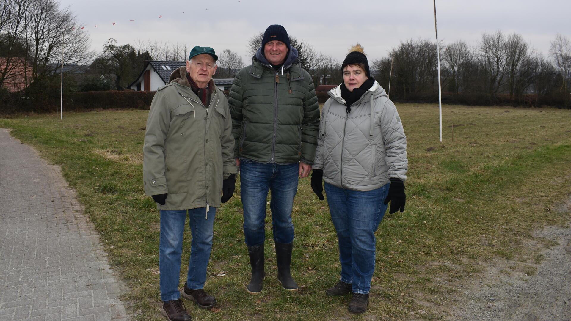 Helmut Klie (von links), Thomas Menke und Claudia Koenen